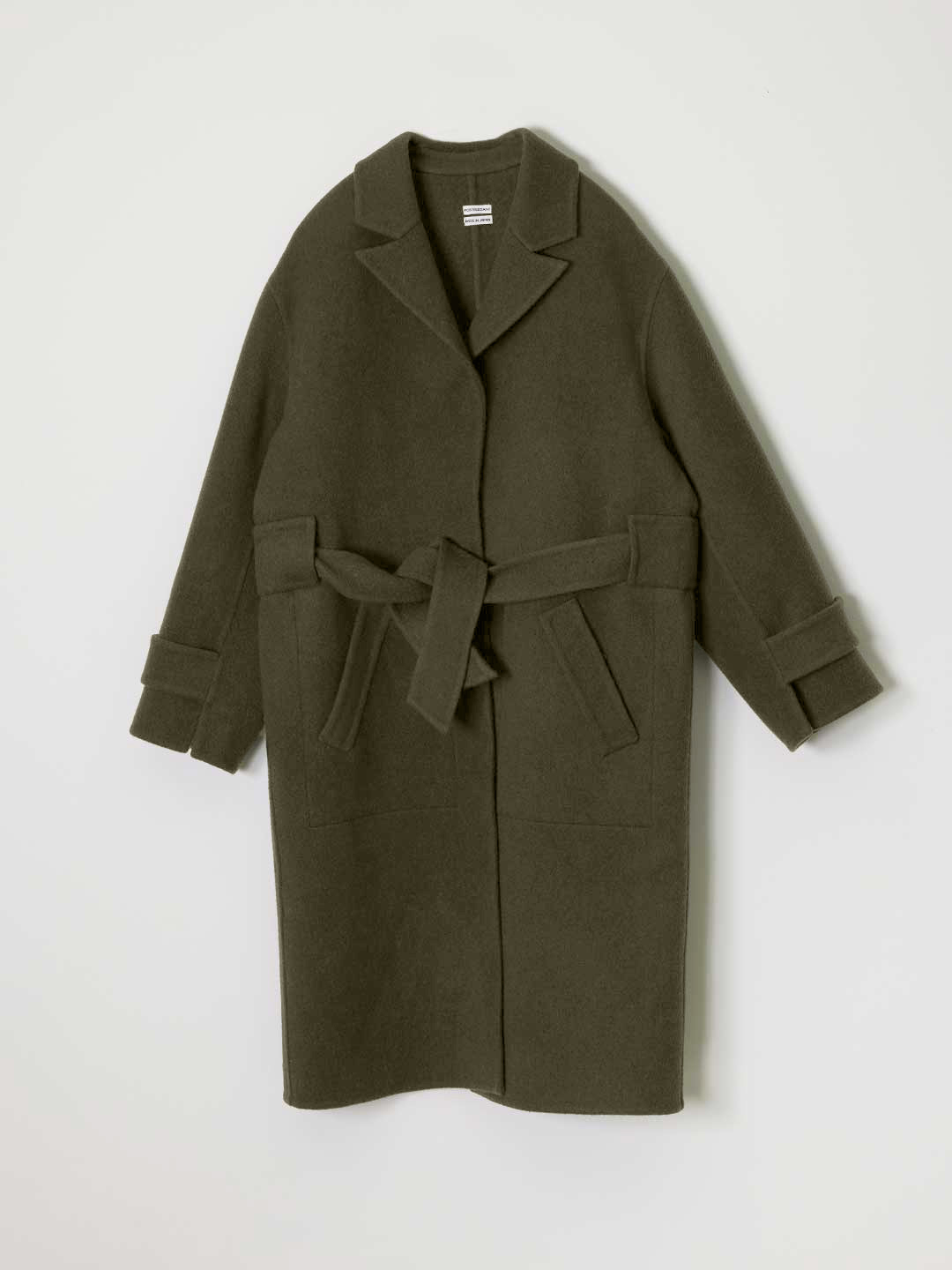 No.0001 Wool Rever Coat - Kahki