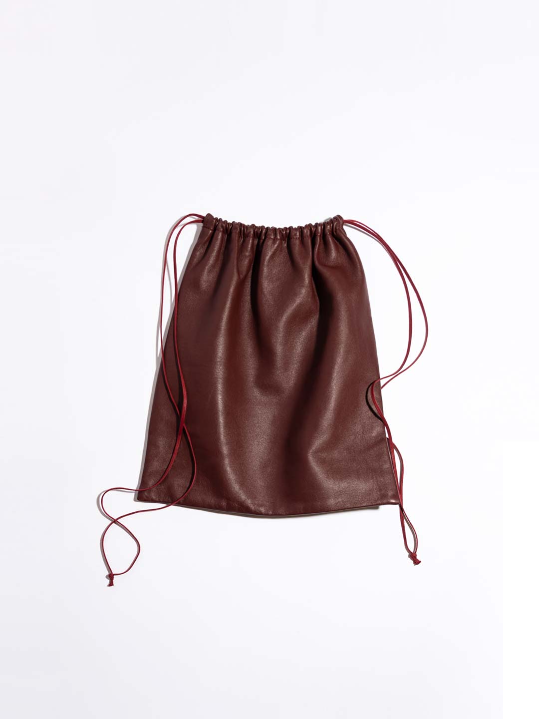 Lamb Leather Bag - Burgundy