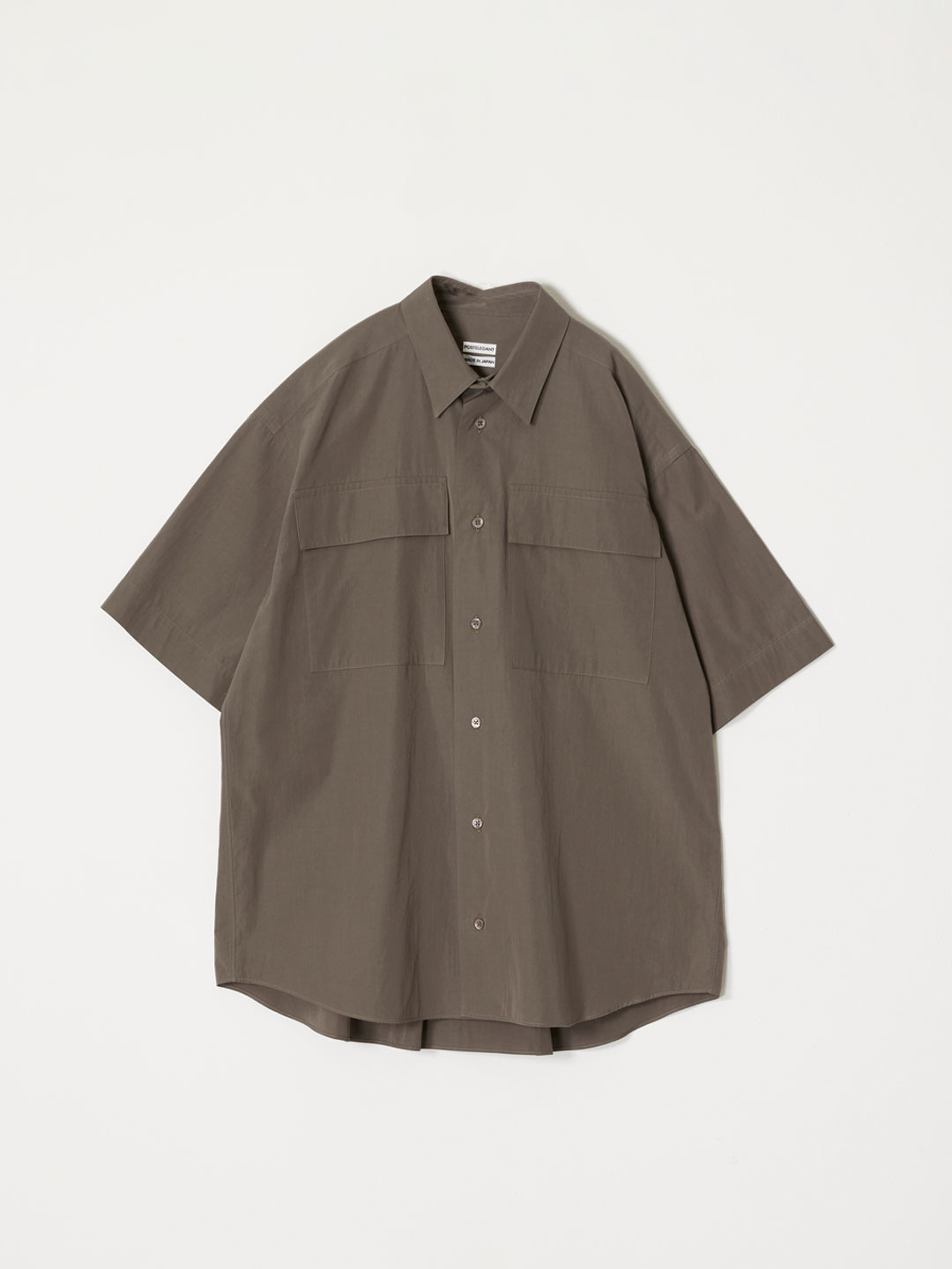 Fine Cotton Short-Sleeve Shirt - Taupe