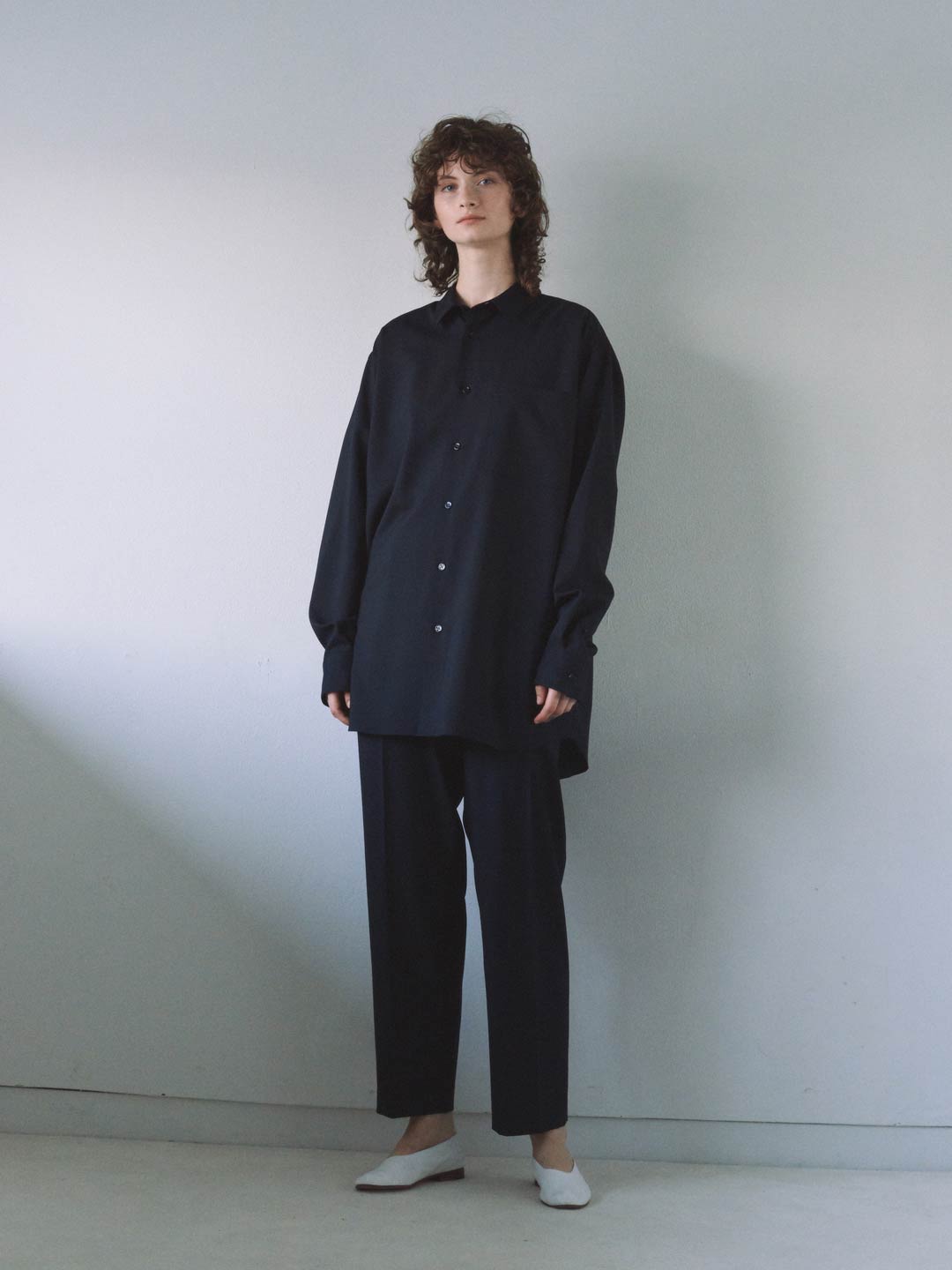 Wool Shirt - Navy