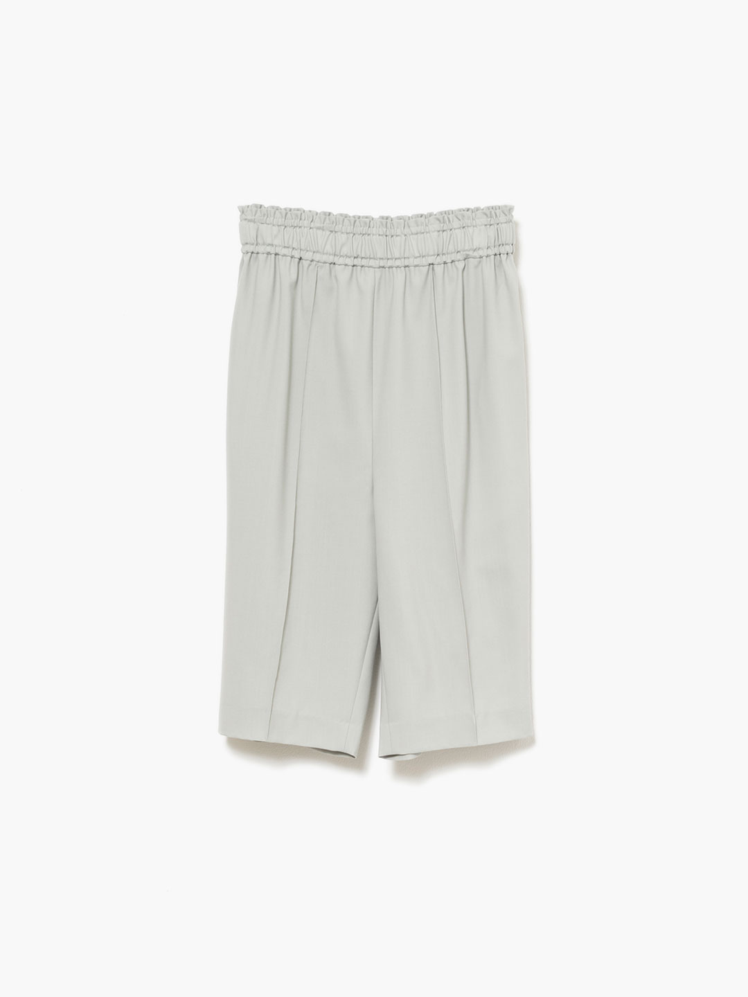 Wool Easy Short Trousers - Light Green