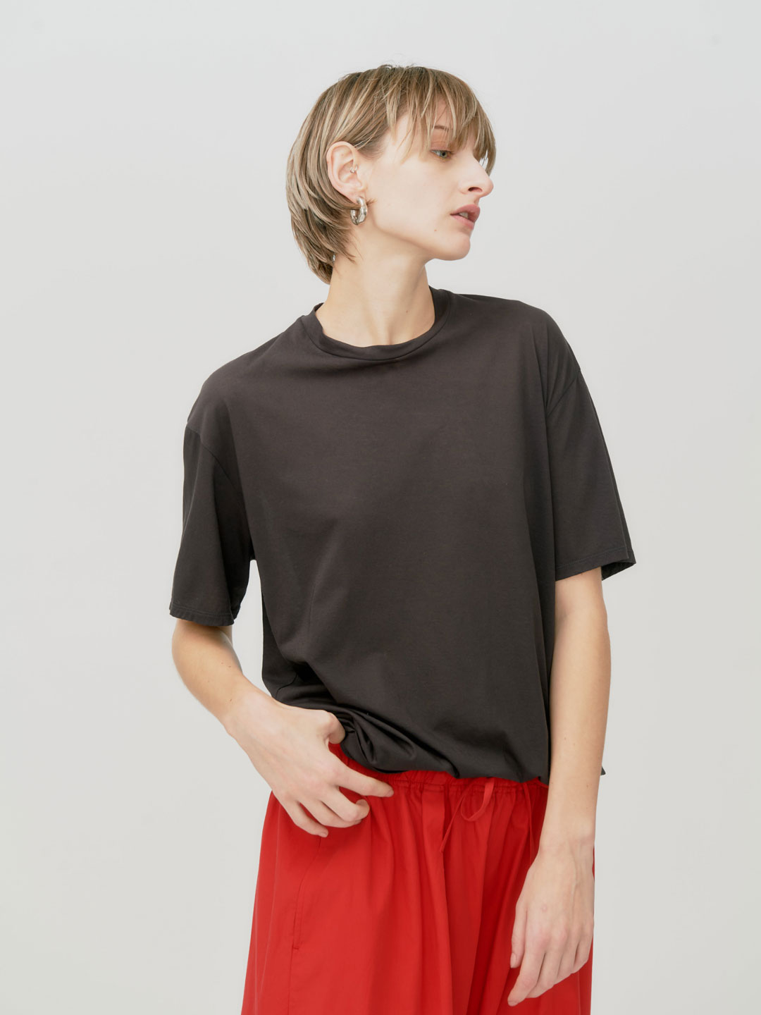 Light Cotton Tee - Dark Brown