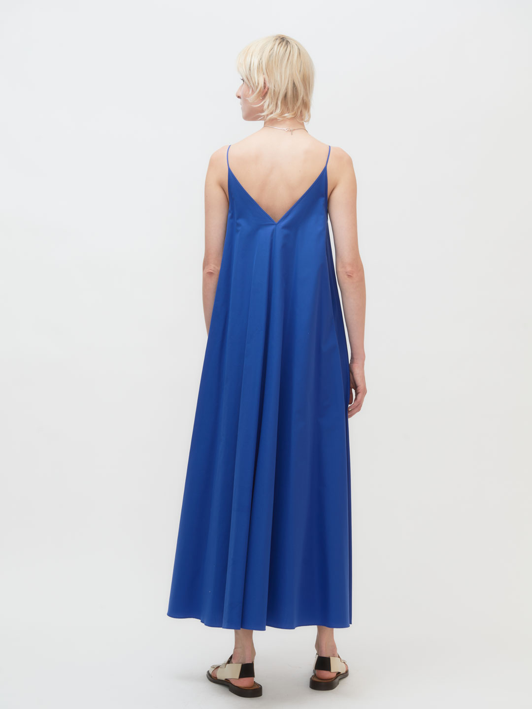 別注 High Count Cotton Cami Dress - Blue