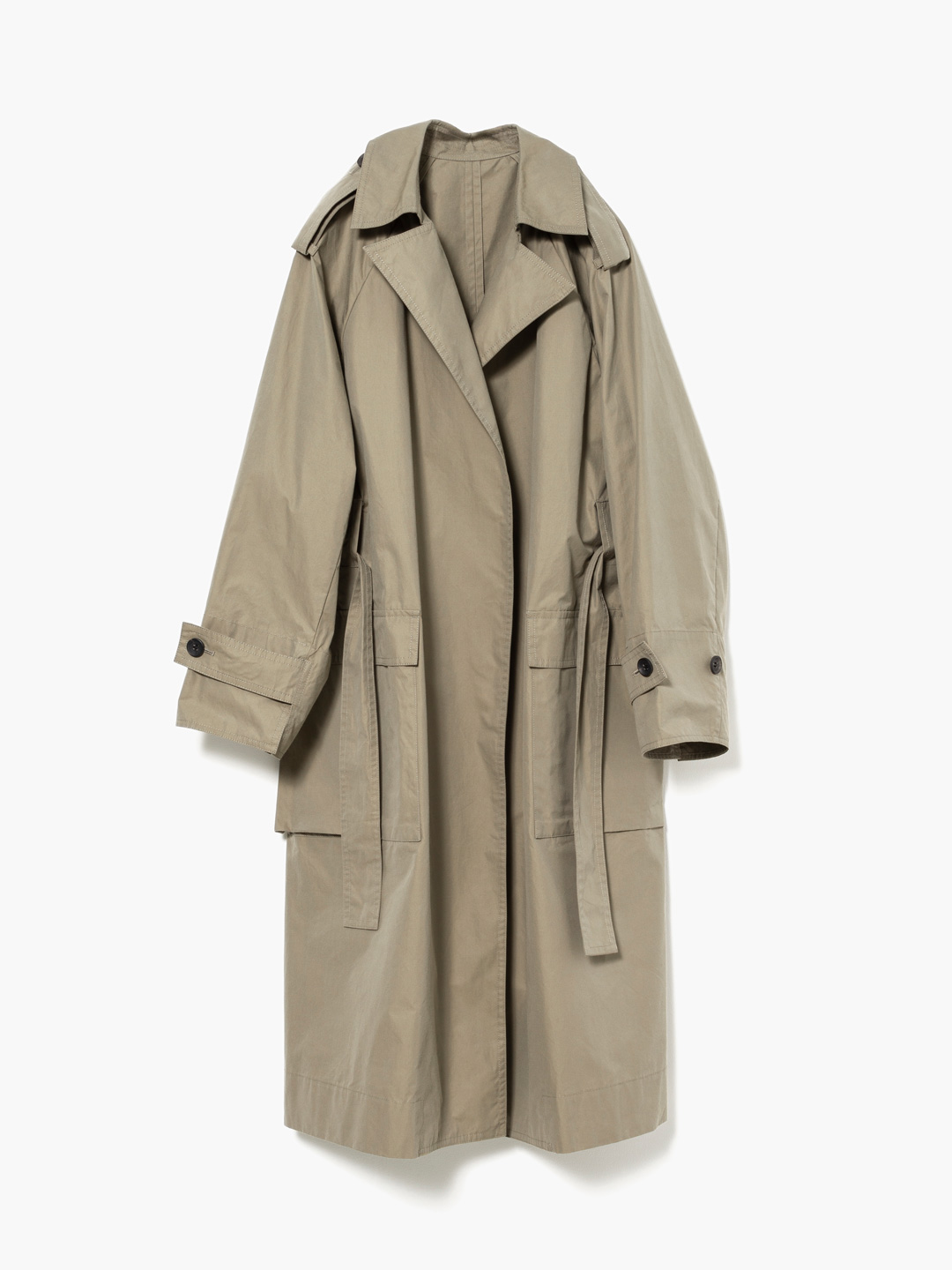 High Count Cotton Coat - Khaki