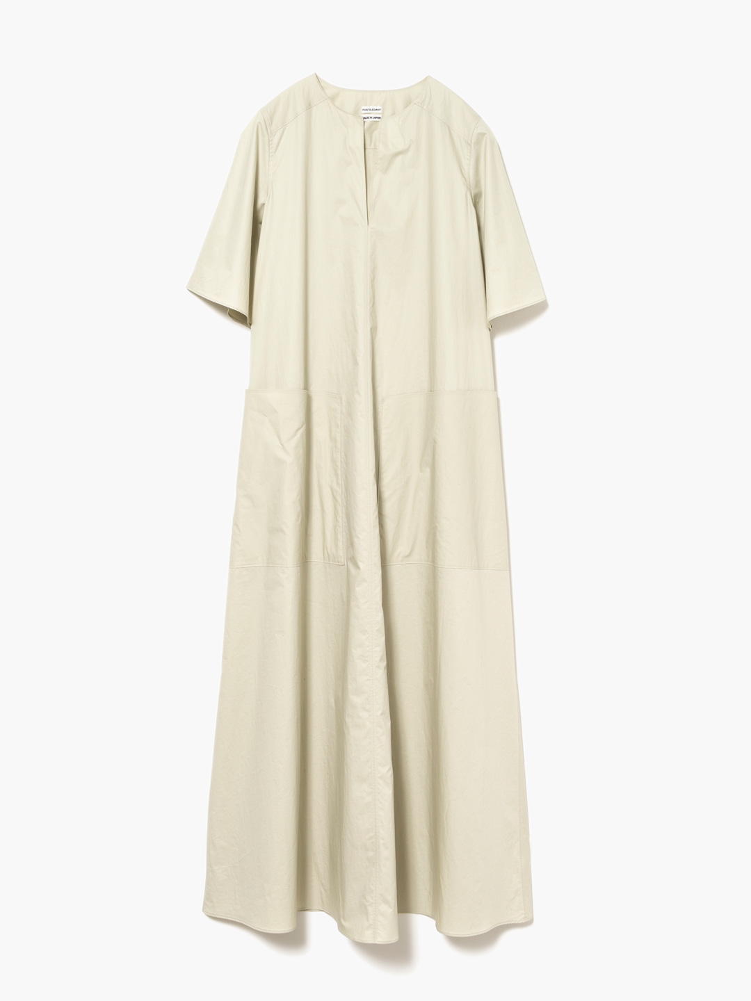 High Count Cotton Twill Long Dress - Light Green