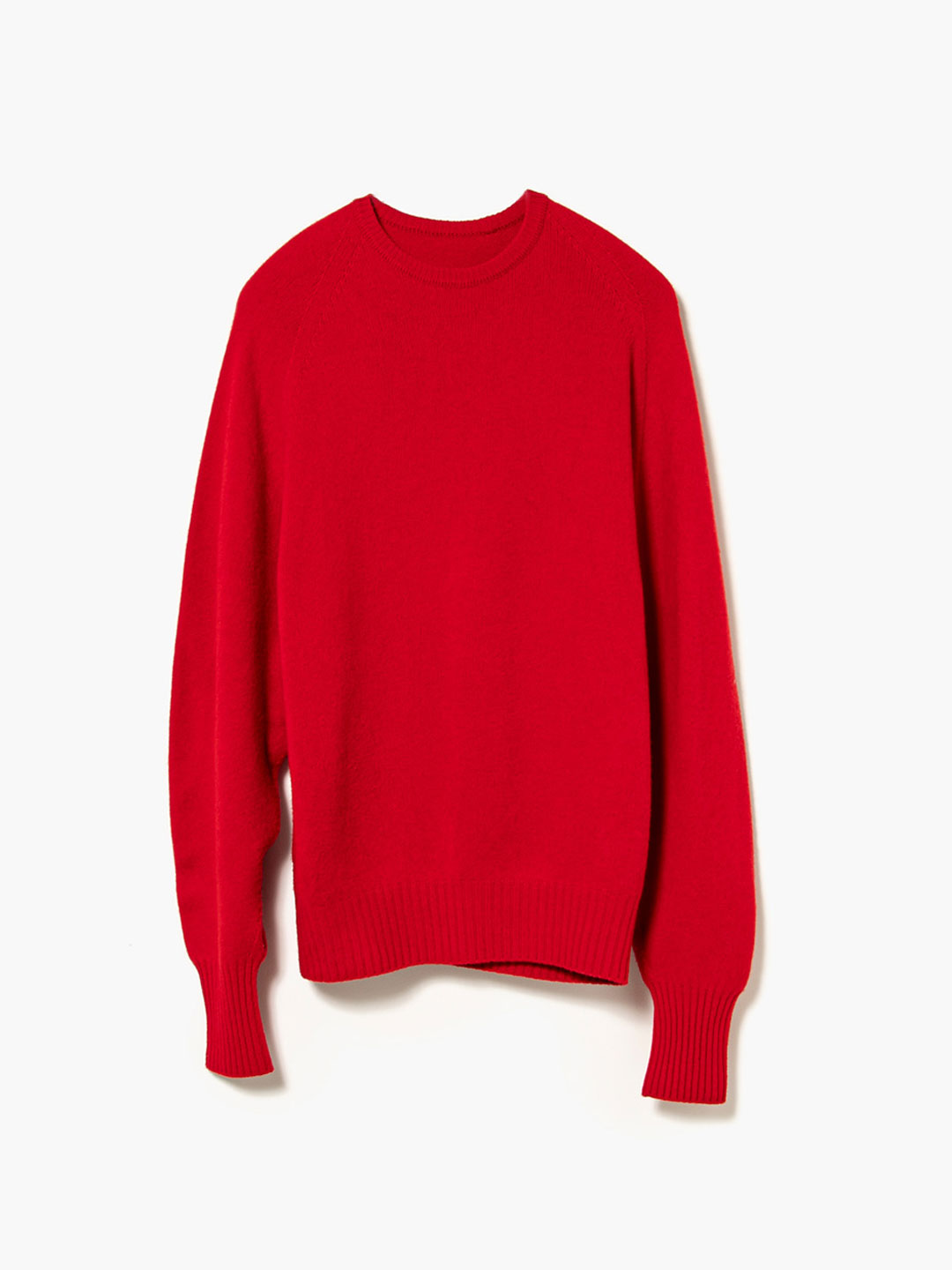 Fine Wool Pull-Over Knit-Red