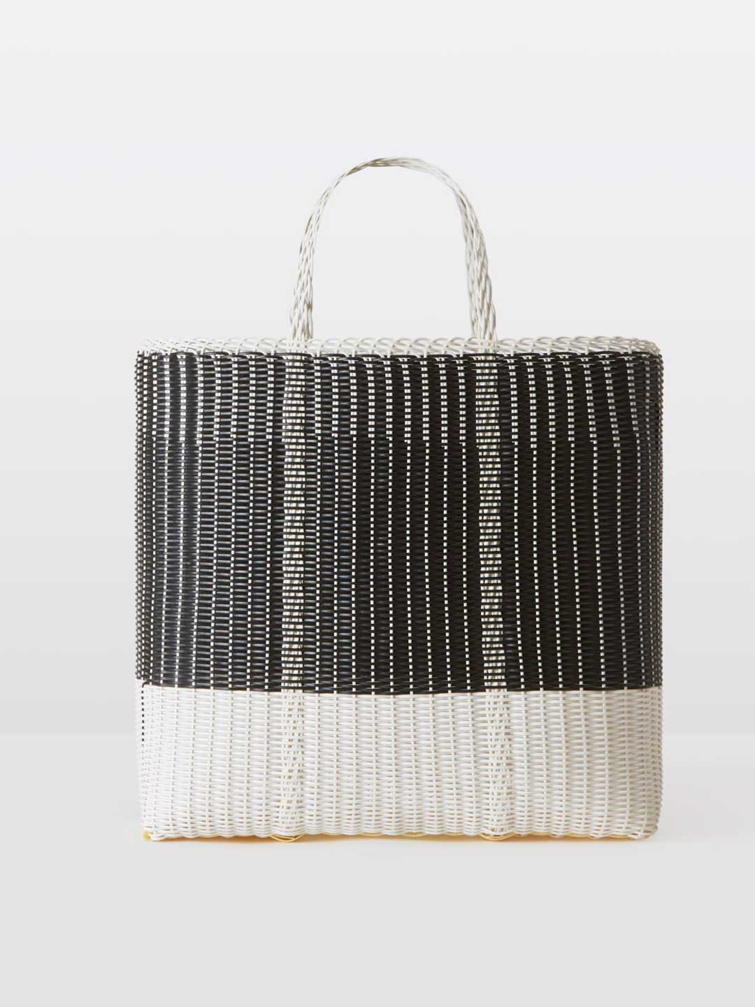 FLAT Bicolor Bag L - Black/Black+White