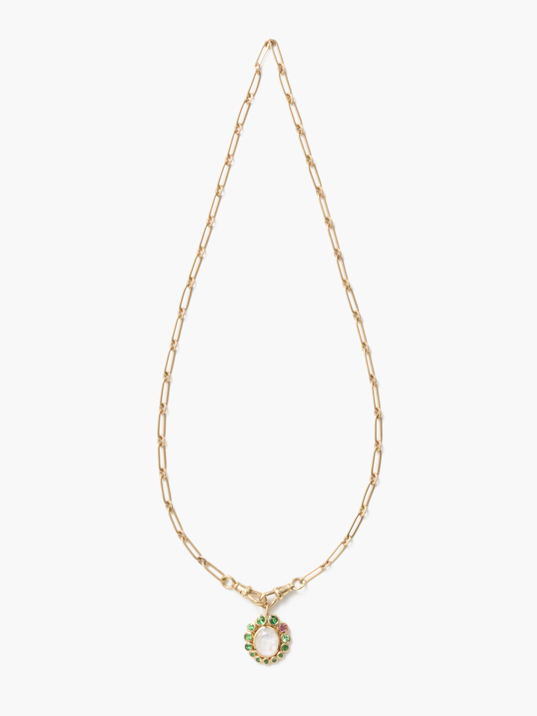 Jasmine Necklace Tsavorite - Yellow Gold