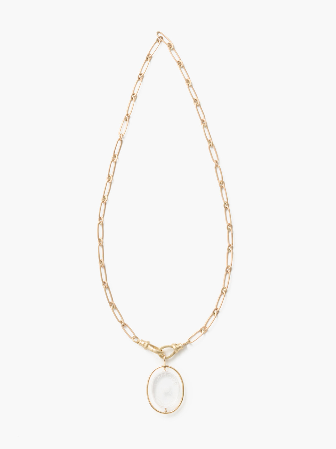 La Mour No2 Necklace Crystal Co_Lamc - Yellow Gold