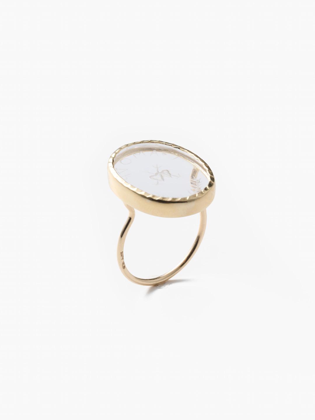 L'A'  Mour Ring Crystal Ba-Lamcri - Yellow Gold