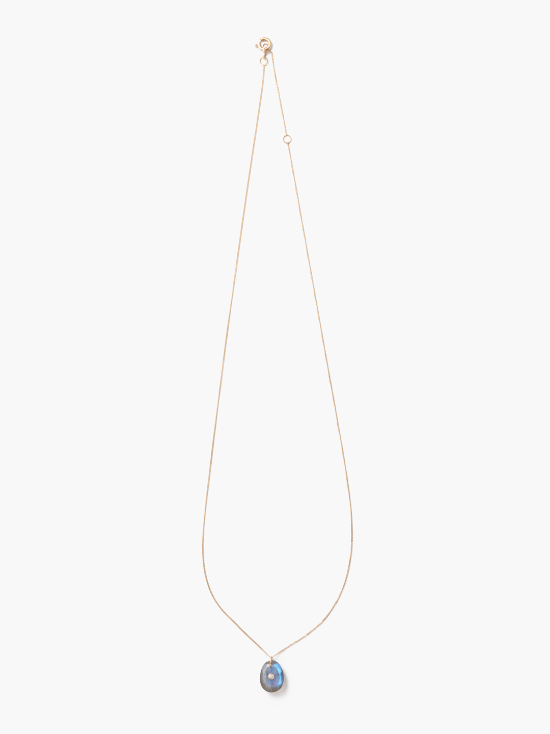 Orso Long Necklace Labradorite - Yellow Gold