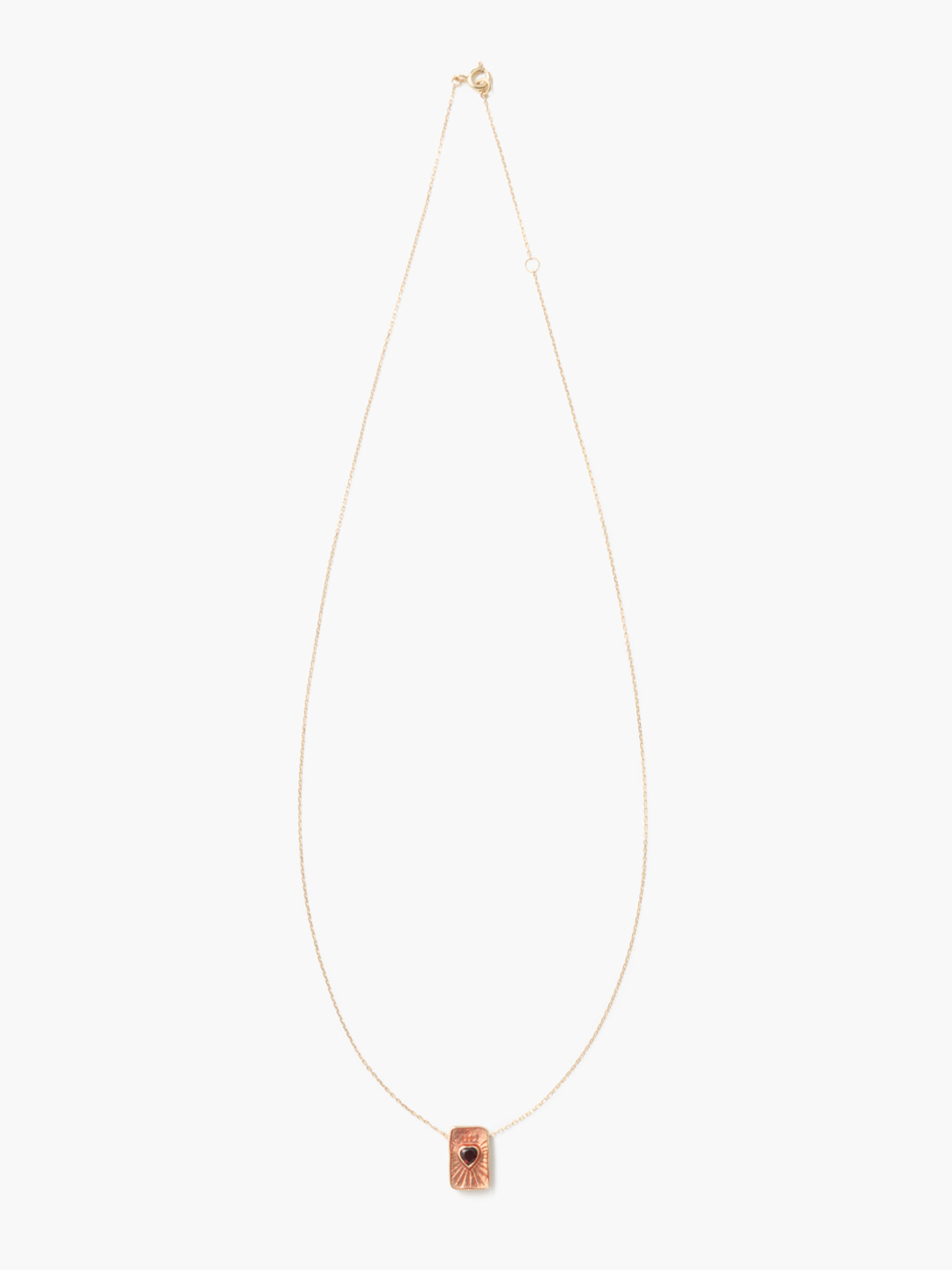 Deva Necklace Garnet - Yellow Gold