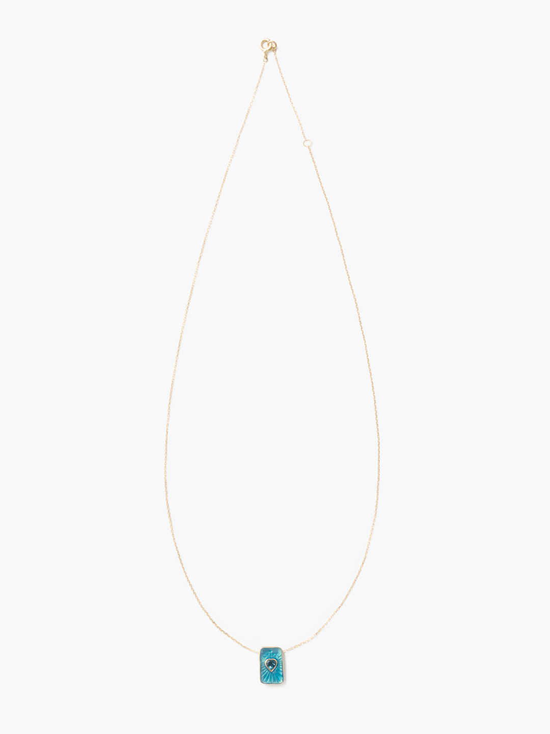 Deva Necklace London Blue Topaz - Yellow Gold