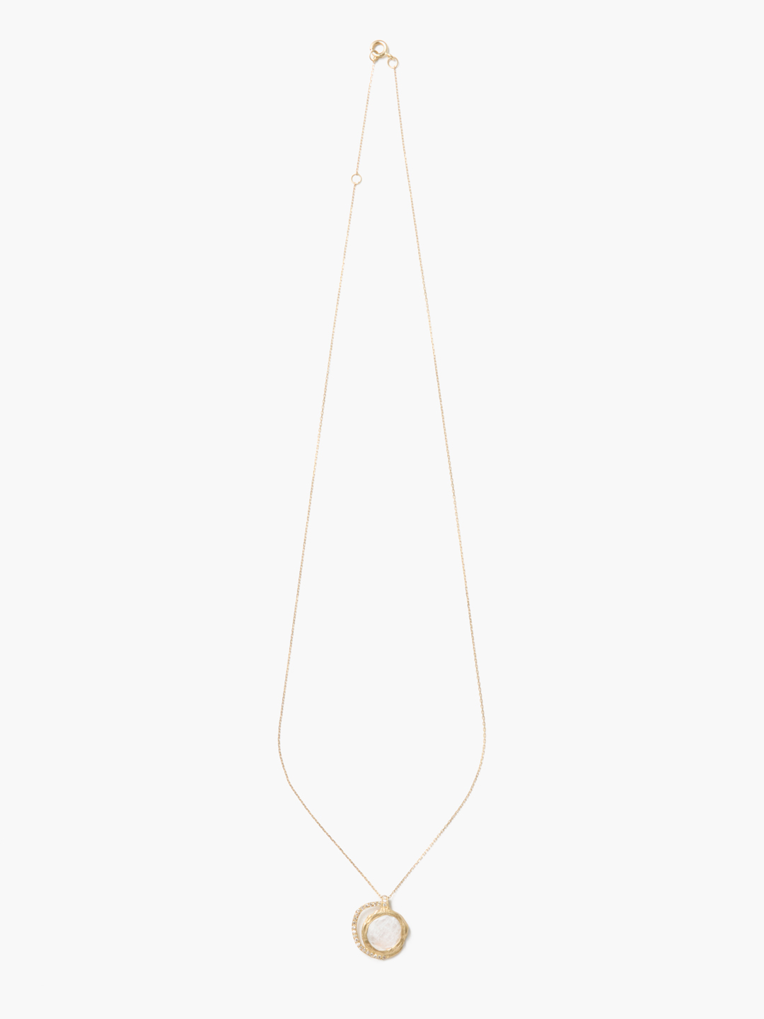 Gaia No3 Necklace Moonstone - Yellow Gold