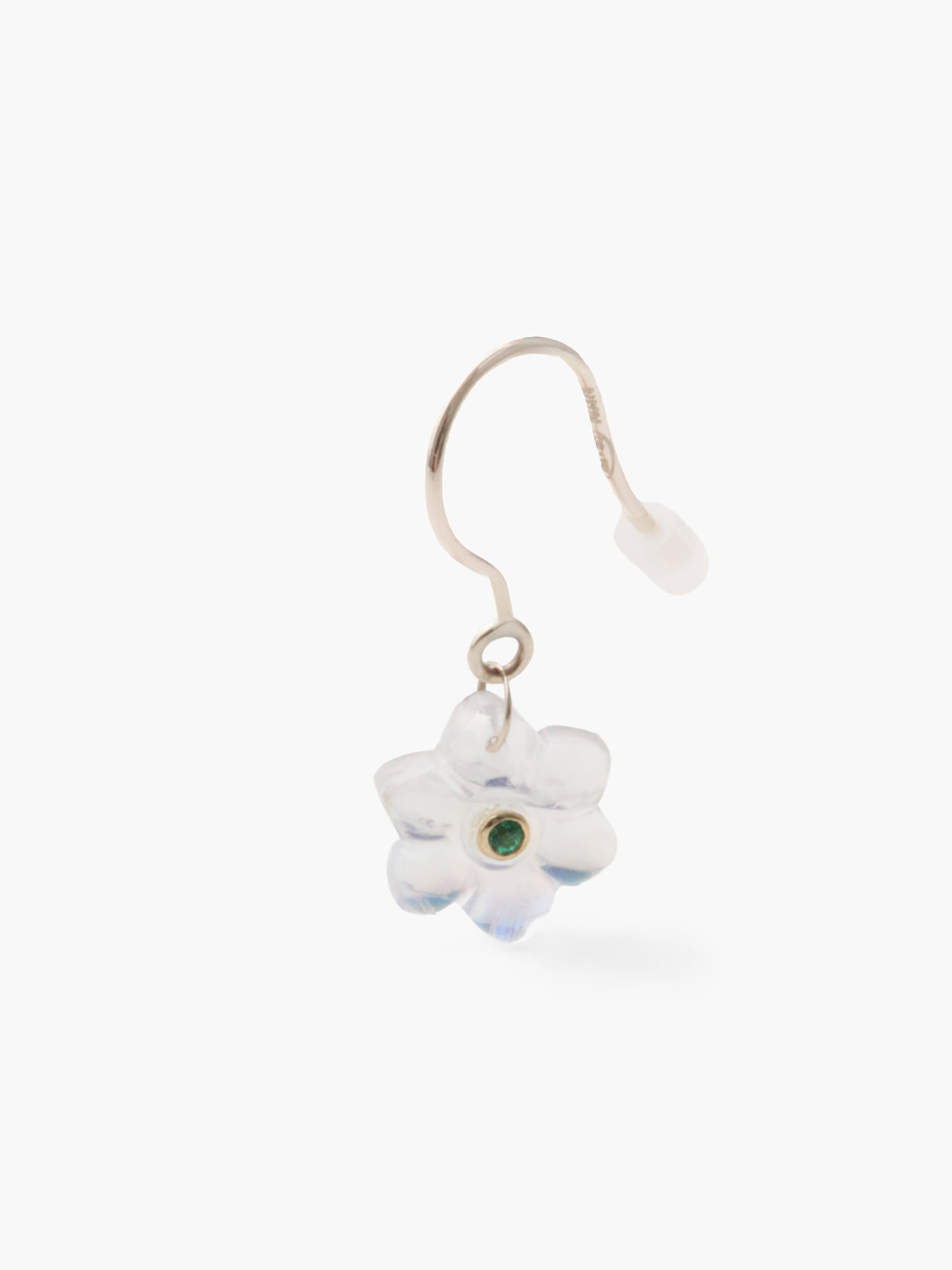 IDA Pierced Earring Moonstone - Yellow Gold