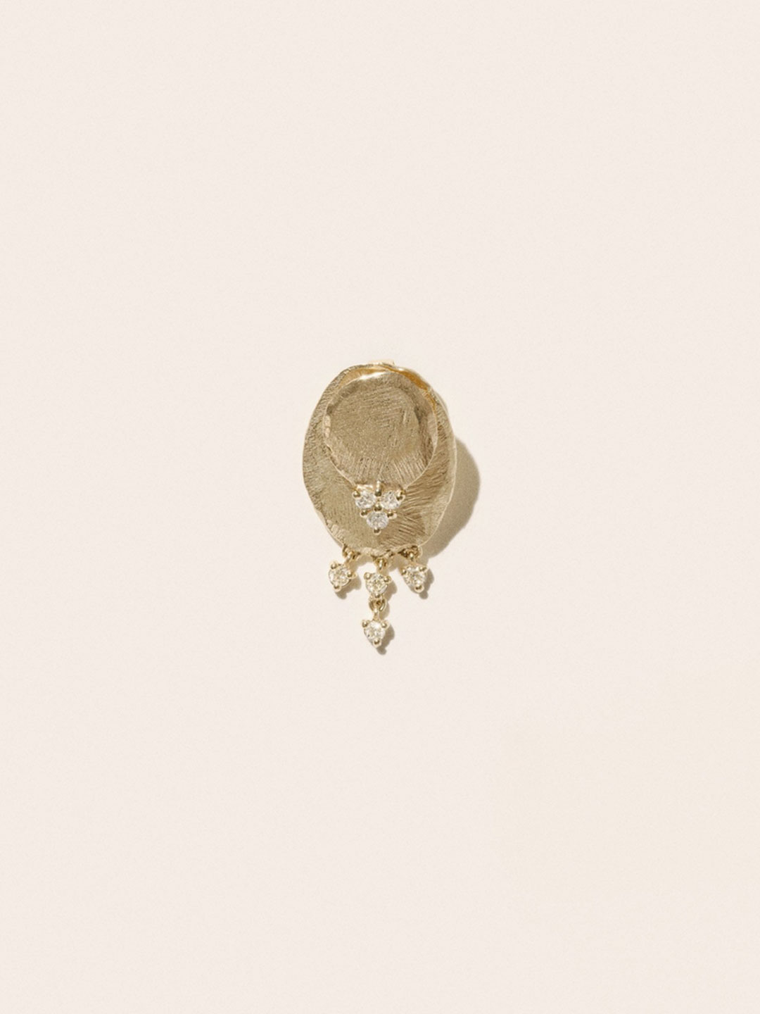 Gaby No3 Pierced Earring - Yellow Gold