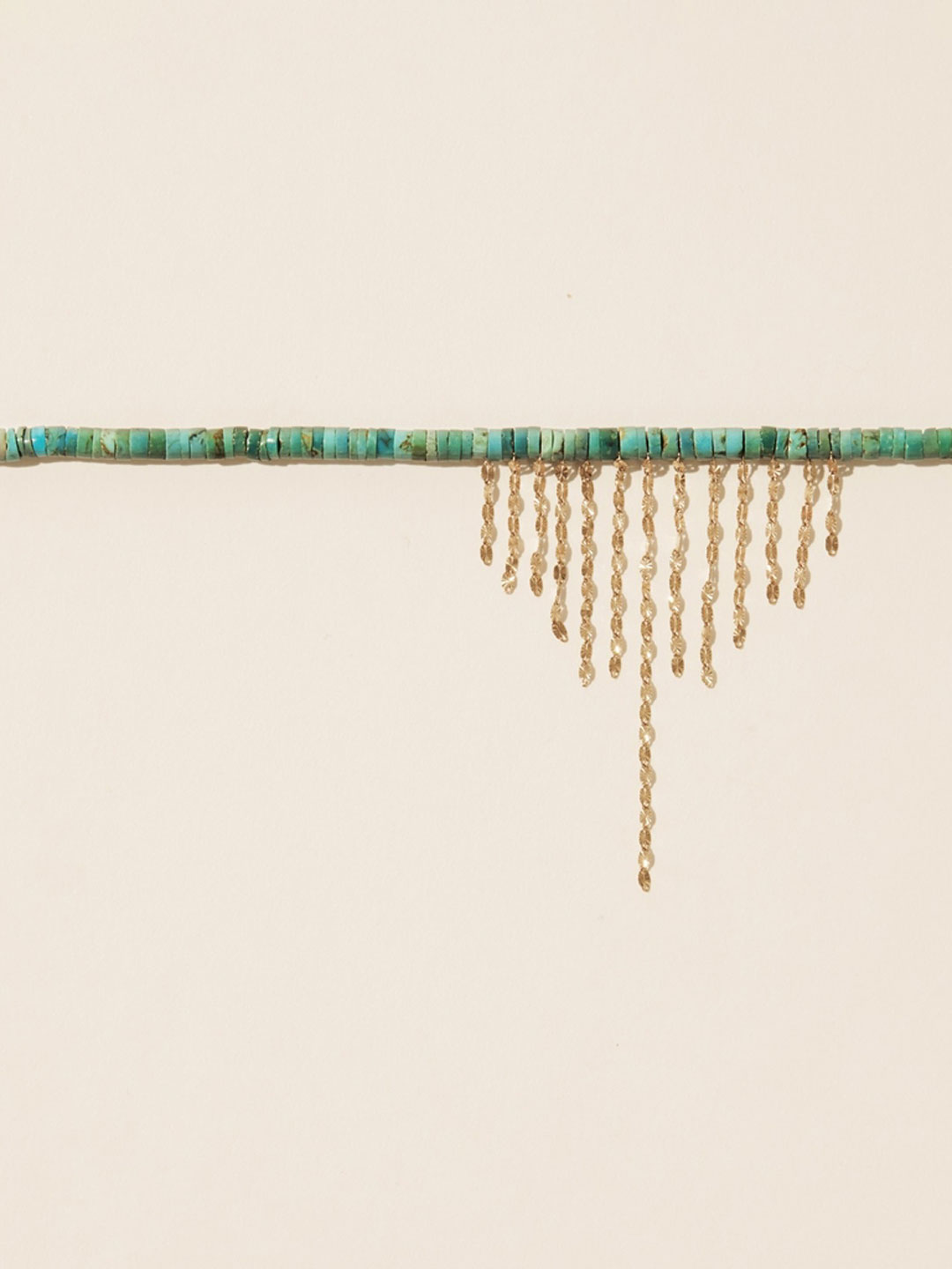 Taylor No3 Necklace Turquoise - Yellow Gold
