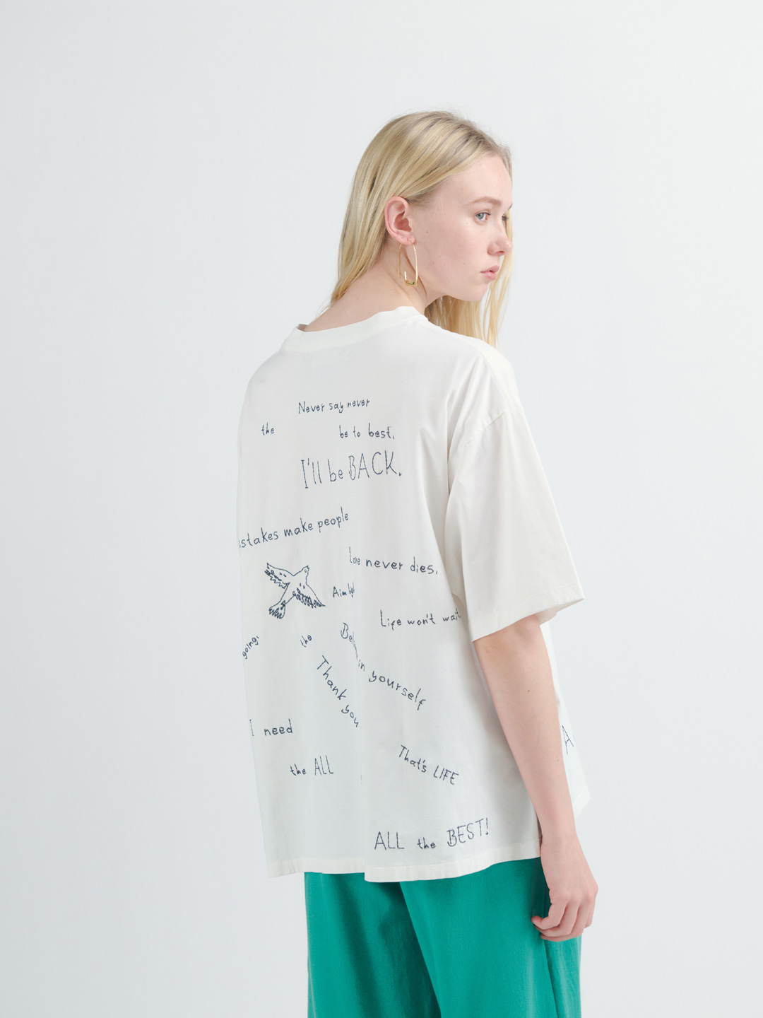 SP加工25 天竺Tシャツ / 刺繍総柄  - Off White