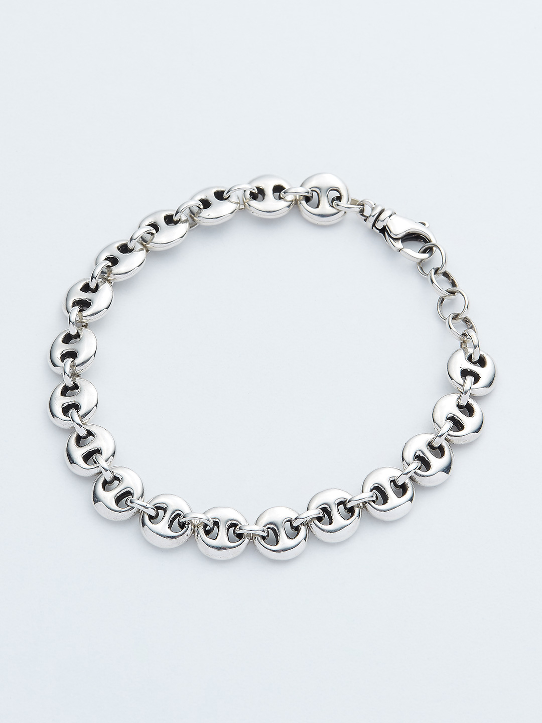 Circle Link Bracelet / Small - Silver