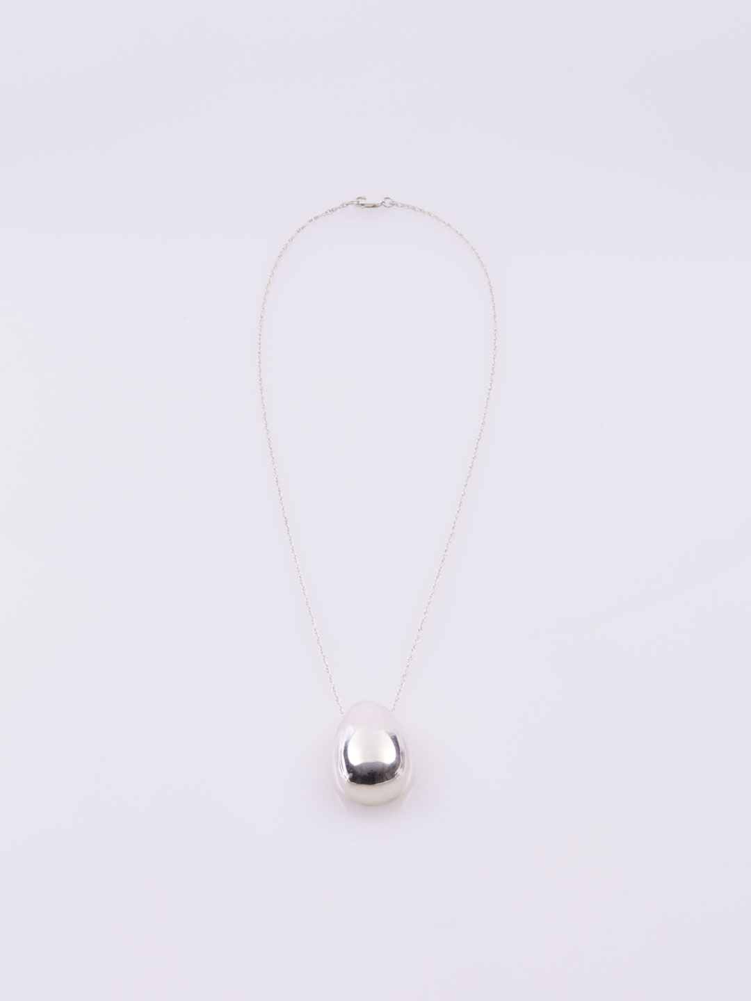 Everyday Egg Pendant 40cm - Silver