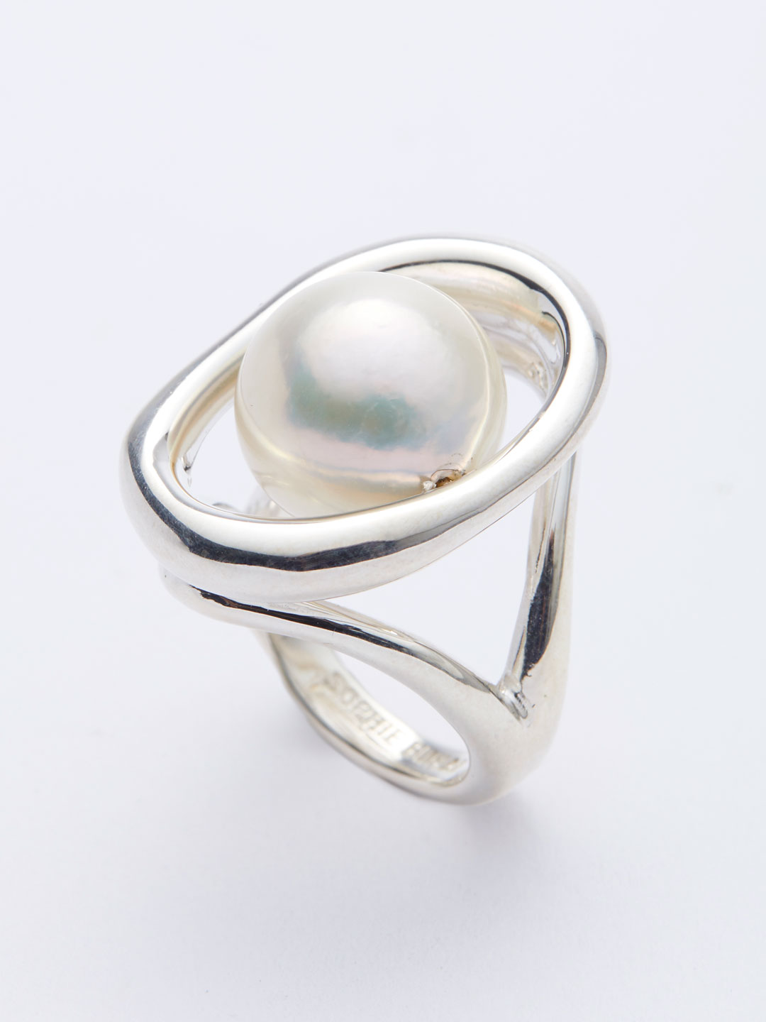 Pearl Orb Ring - Silver