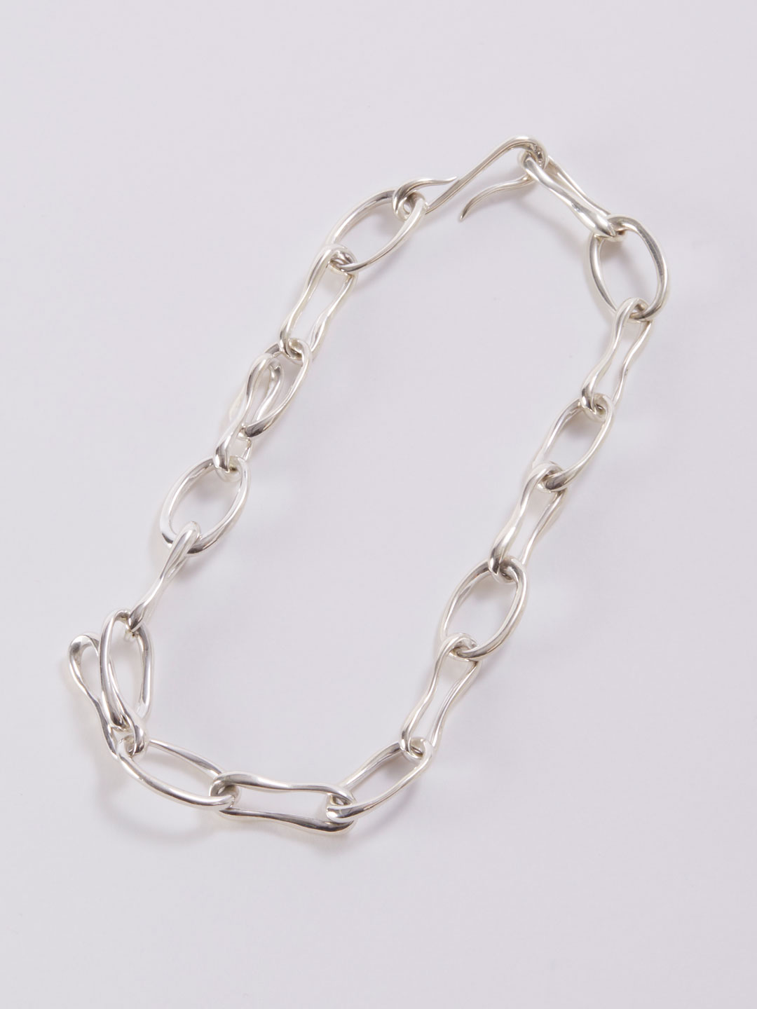 Roman Chain Collar Necklace - Silver