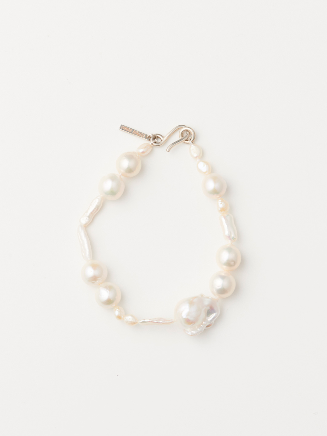Assemblage Pearl Anklet  - Silver