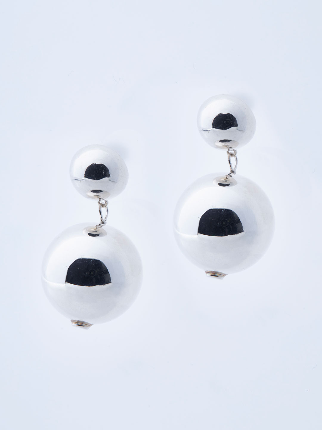 Boule Pierced Earrings - Silver