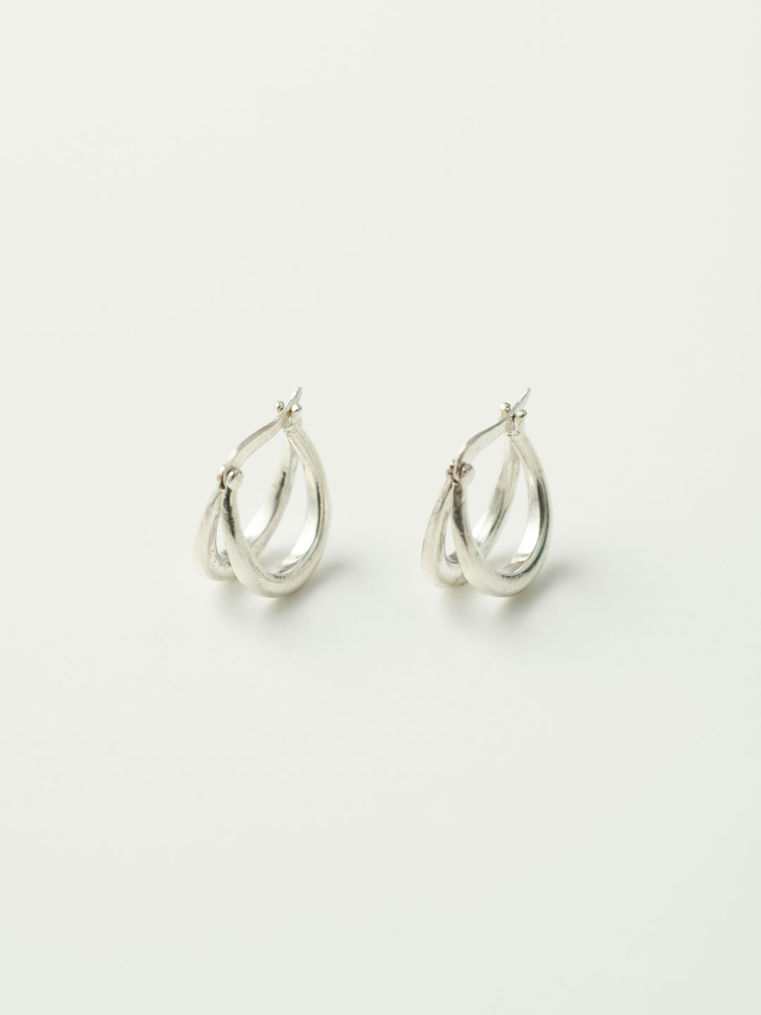 Double Francois Hoops - Silver