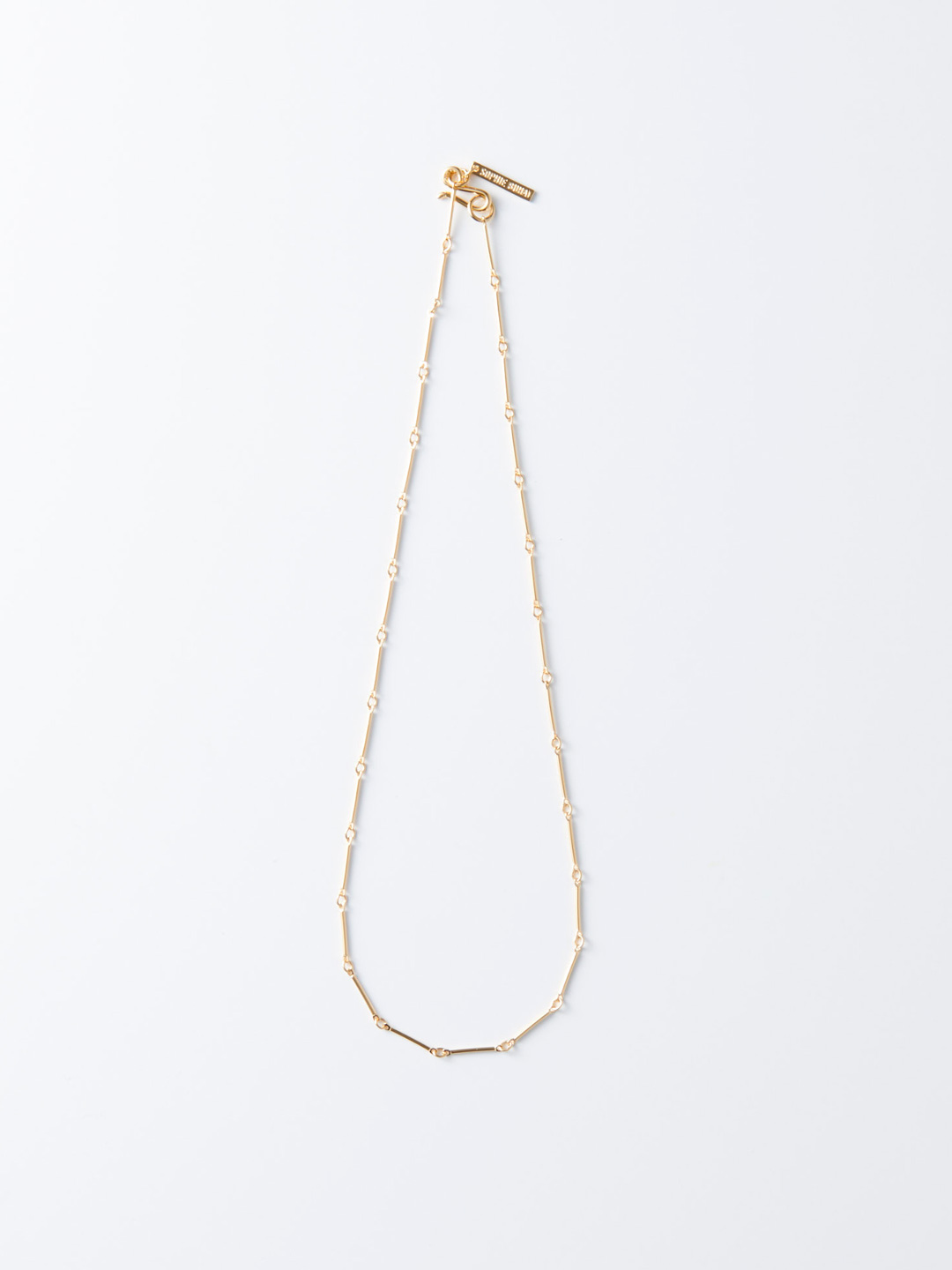 Bar Chain Necklace / 40cm - Gold