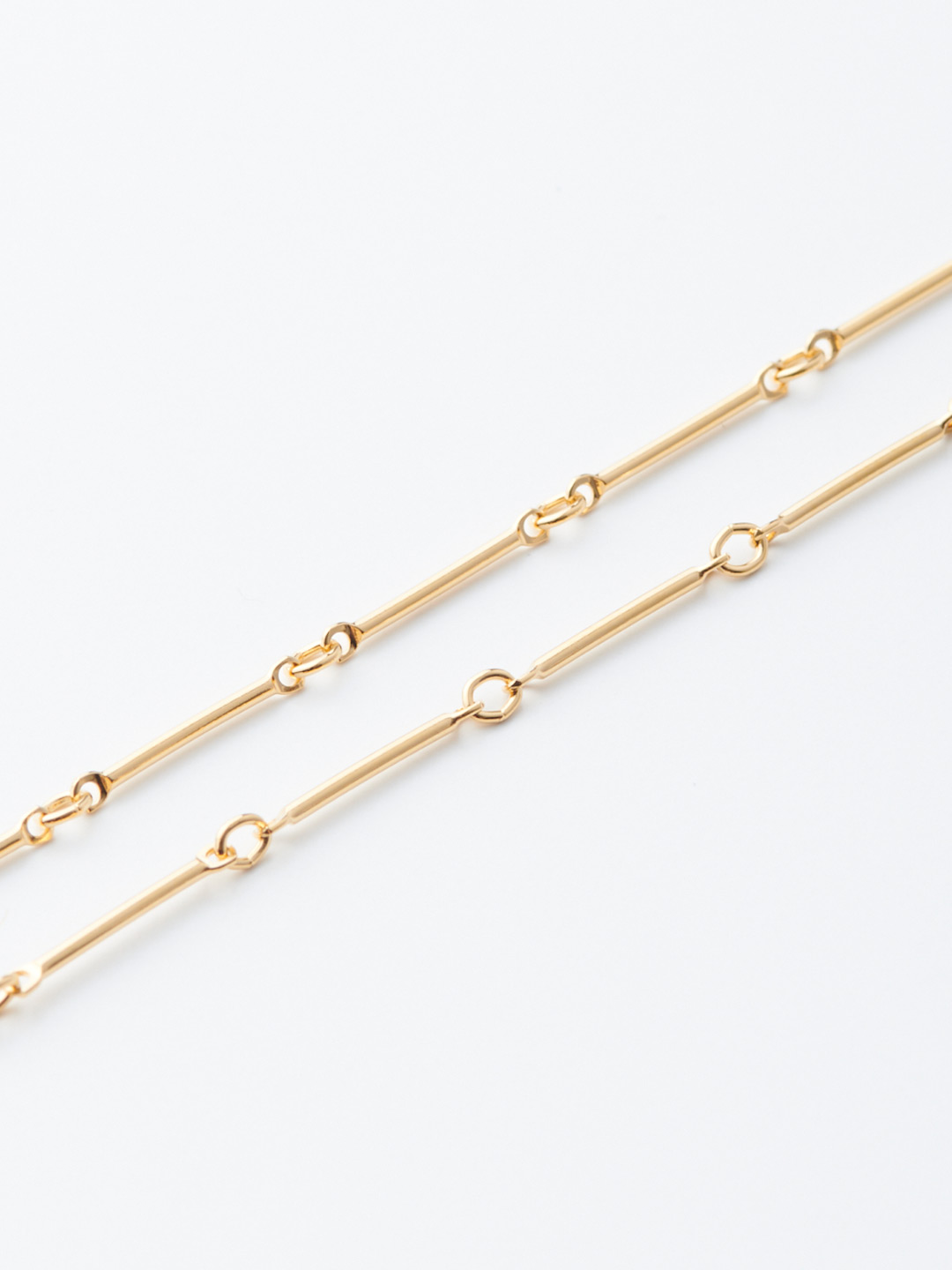 Bar Chain Necklace / 50cm - Gold