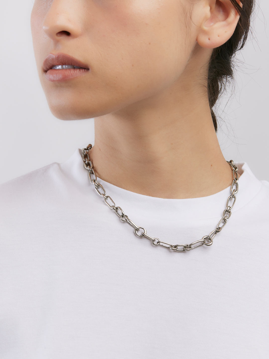 Grecian Chain Necklace - Silver