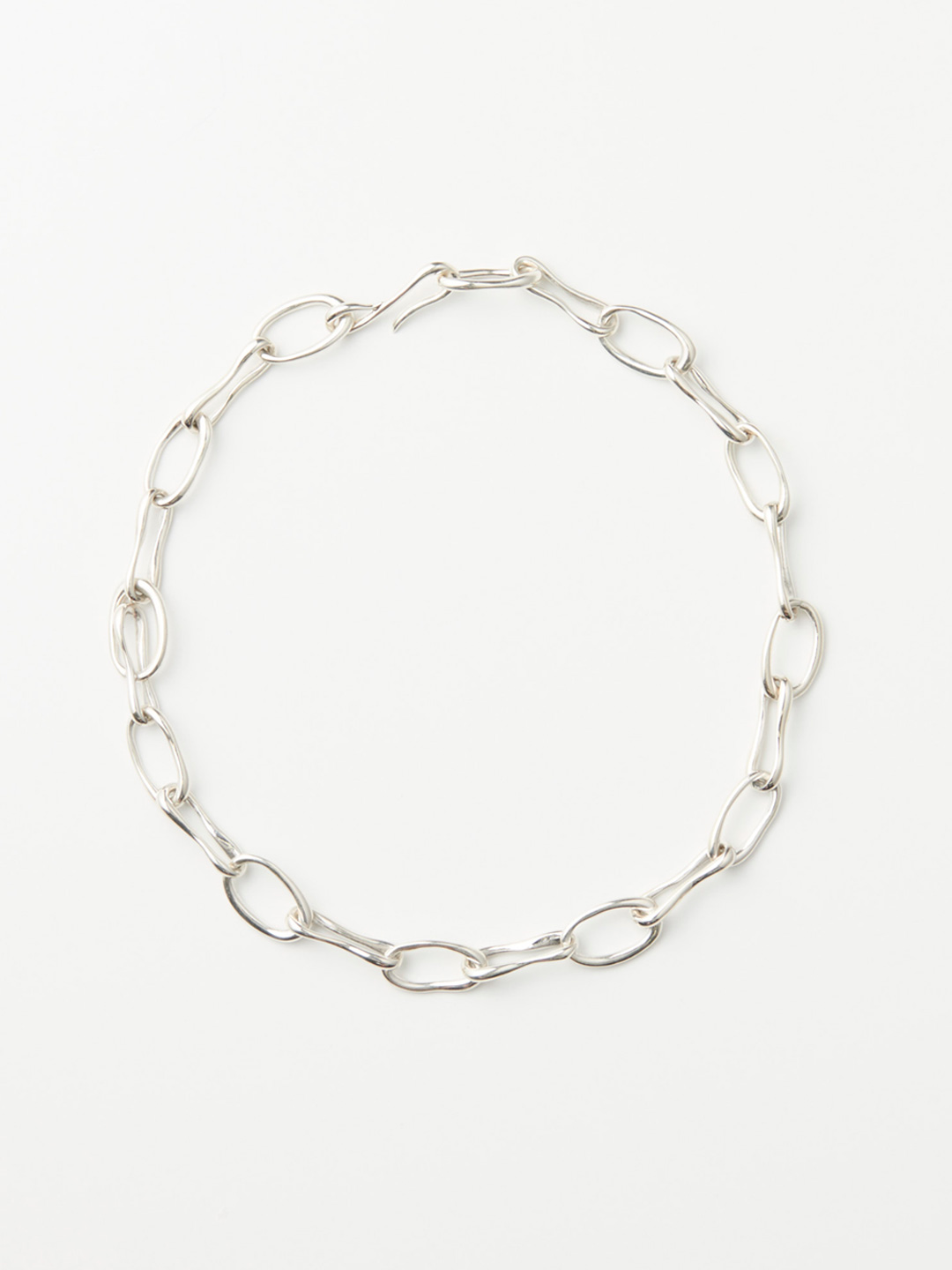Long Roman Chain Necklace 48cm - Silver