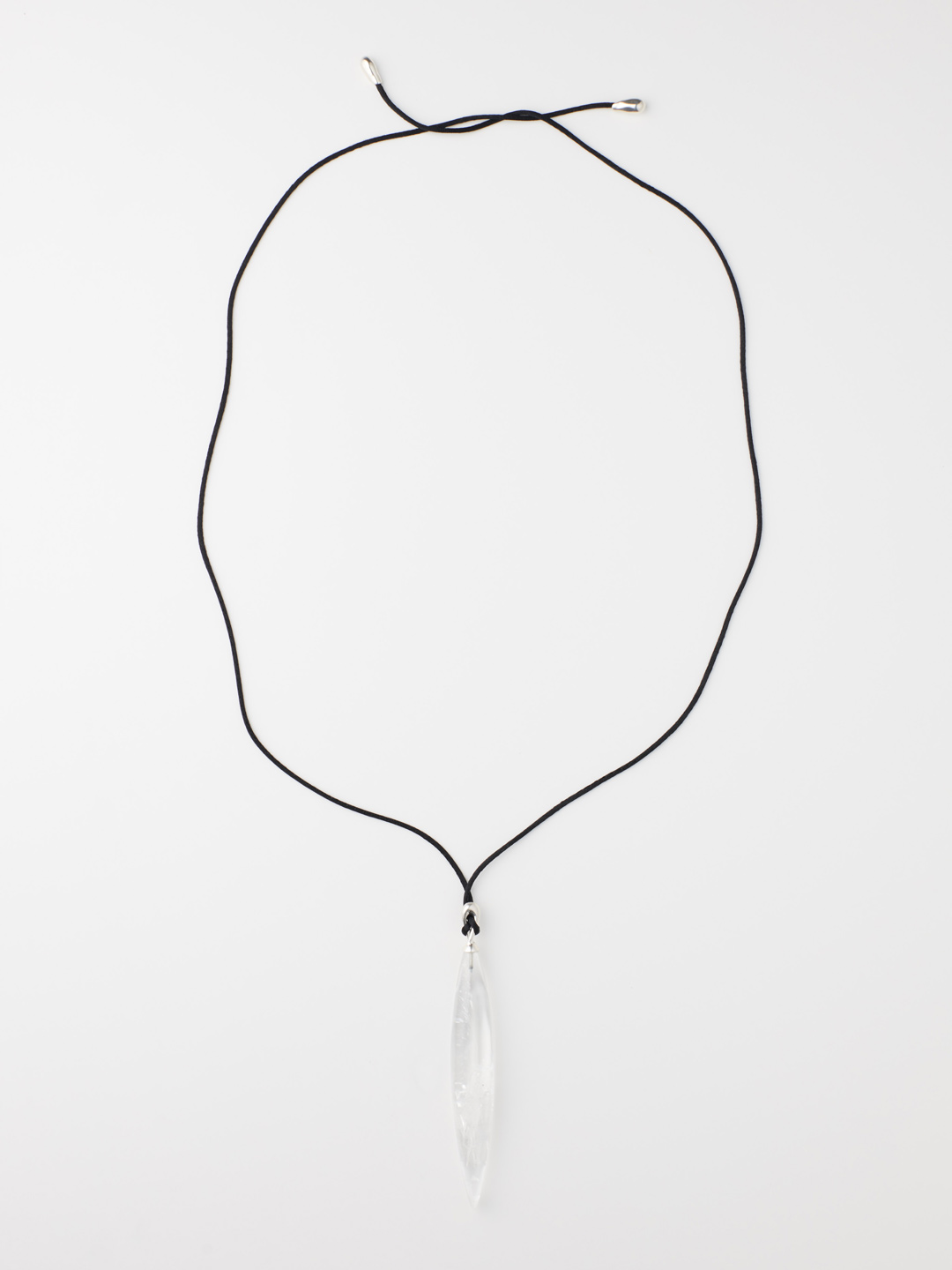 Quartz Crevice Pendant - Silver