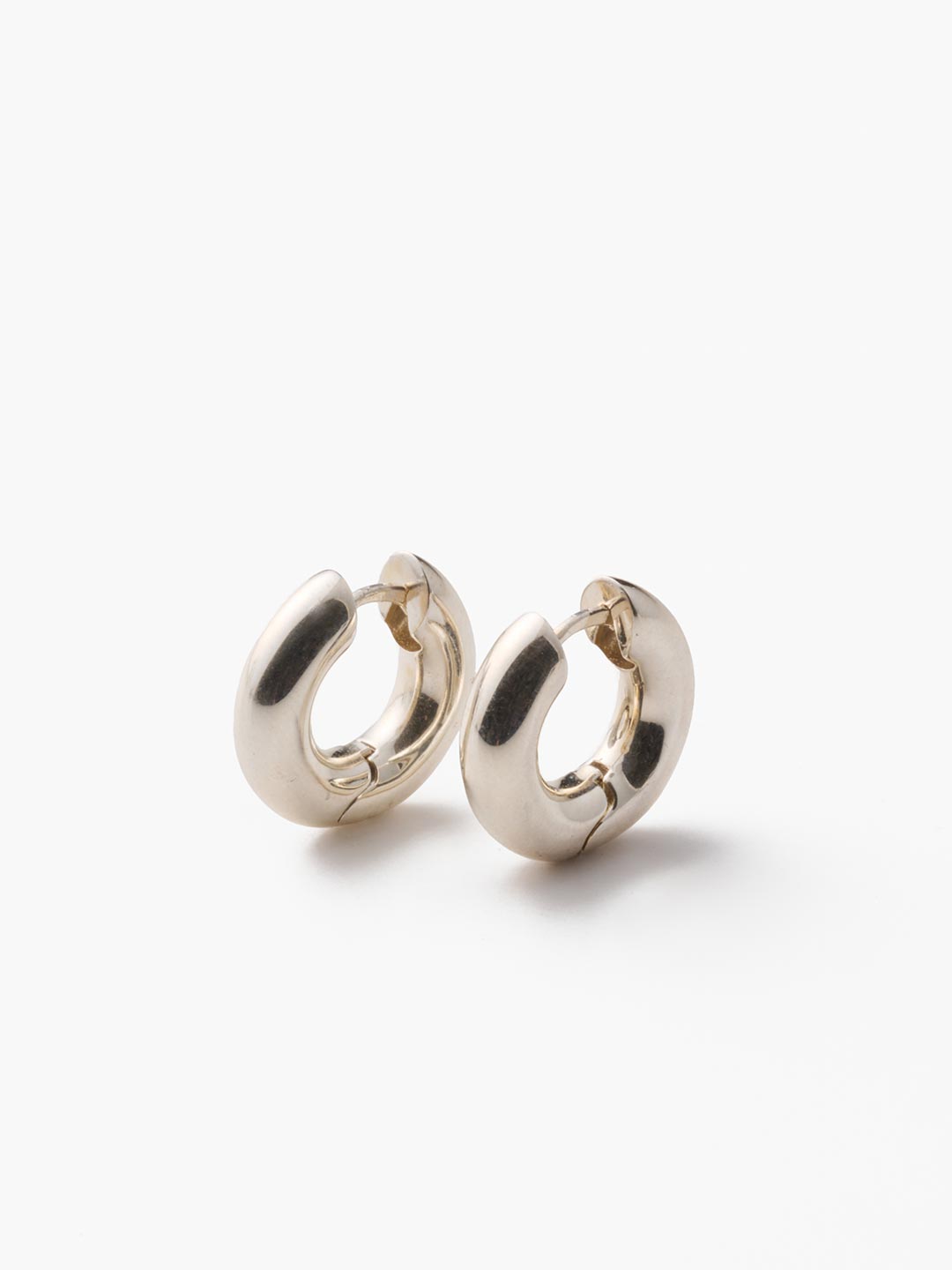 Medium Bagel Hoops - Silver