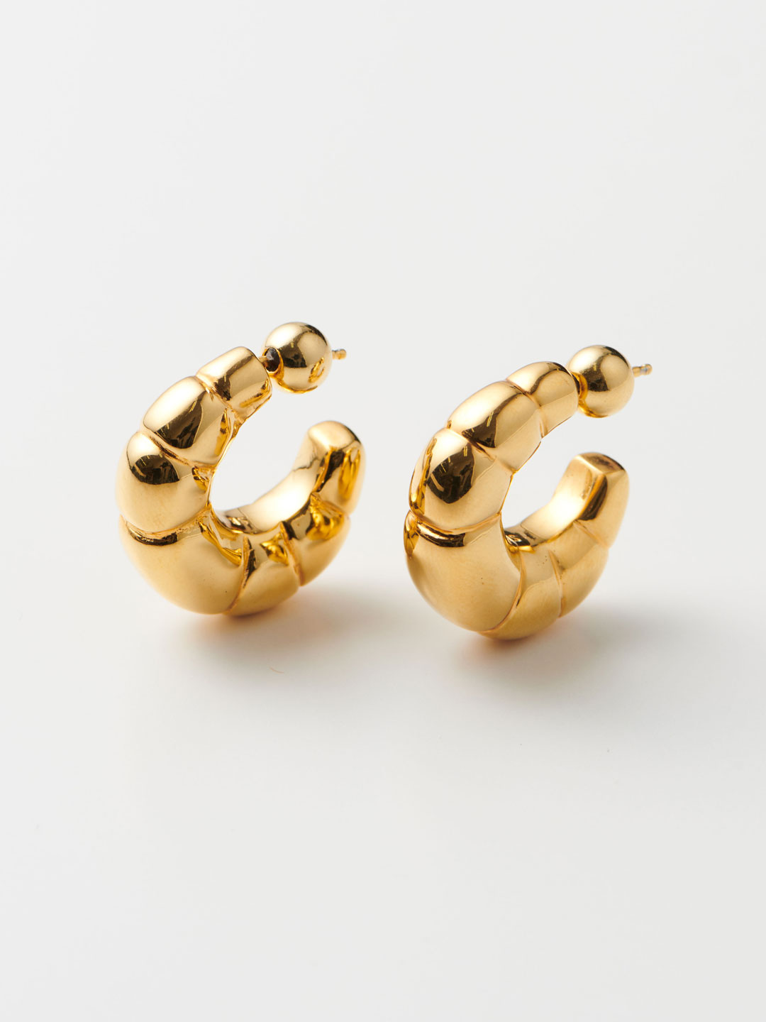 Jumbo Shrimp Hoops - Yellow Gold