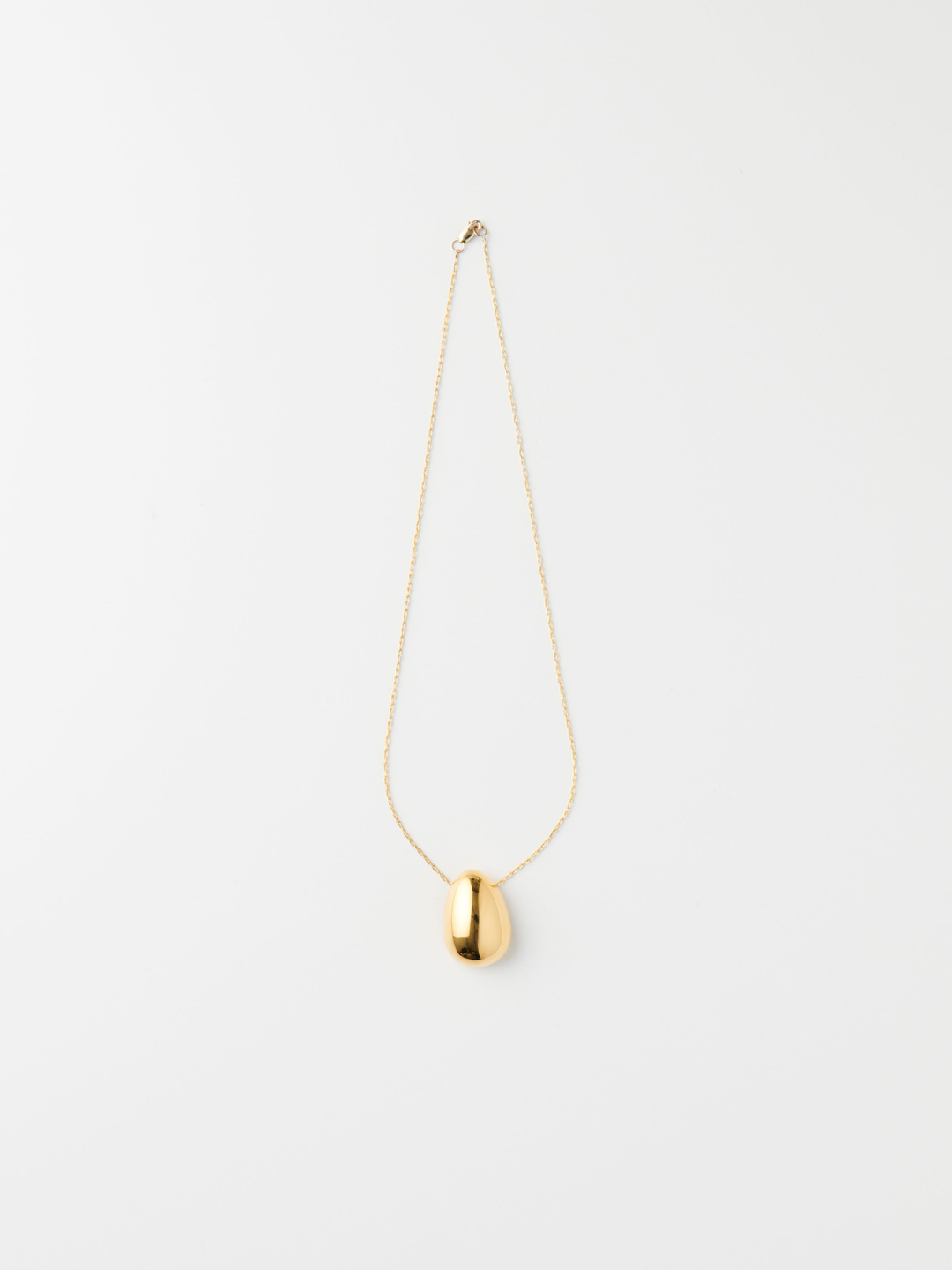 Everyday Egg Pendant 40cm - Yellow Gold