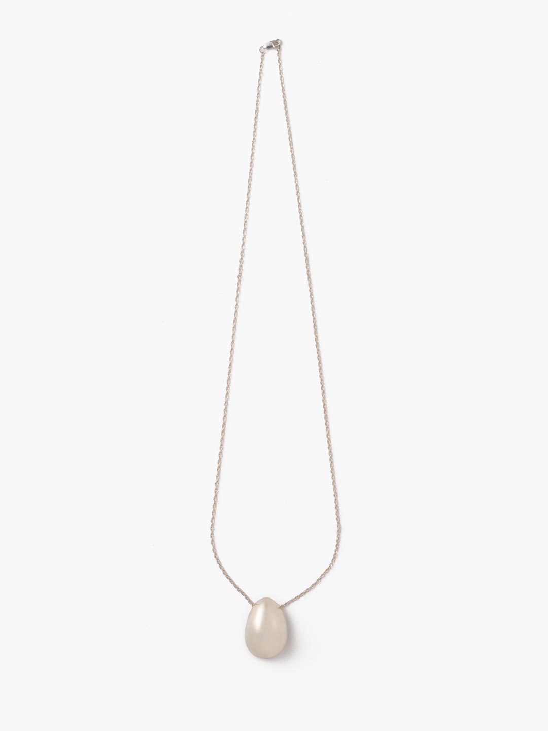 Everyday Egg Pendant 55cm - Silver