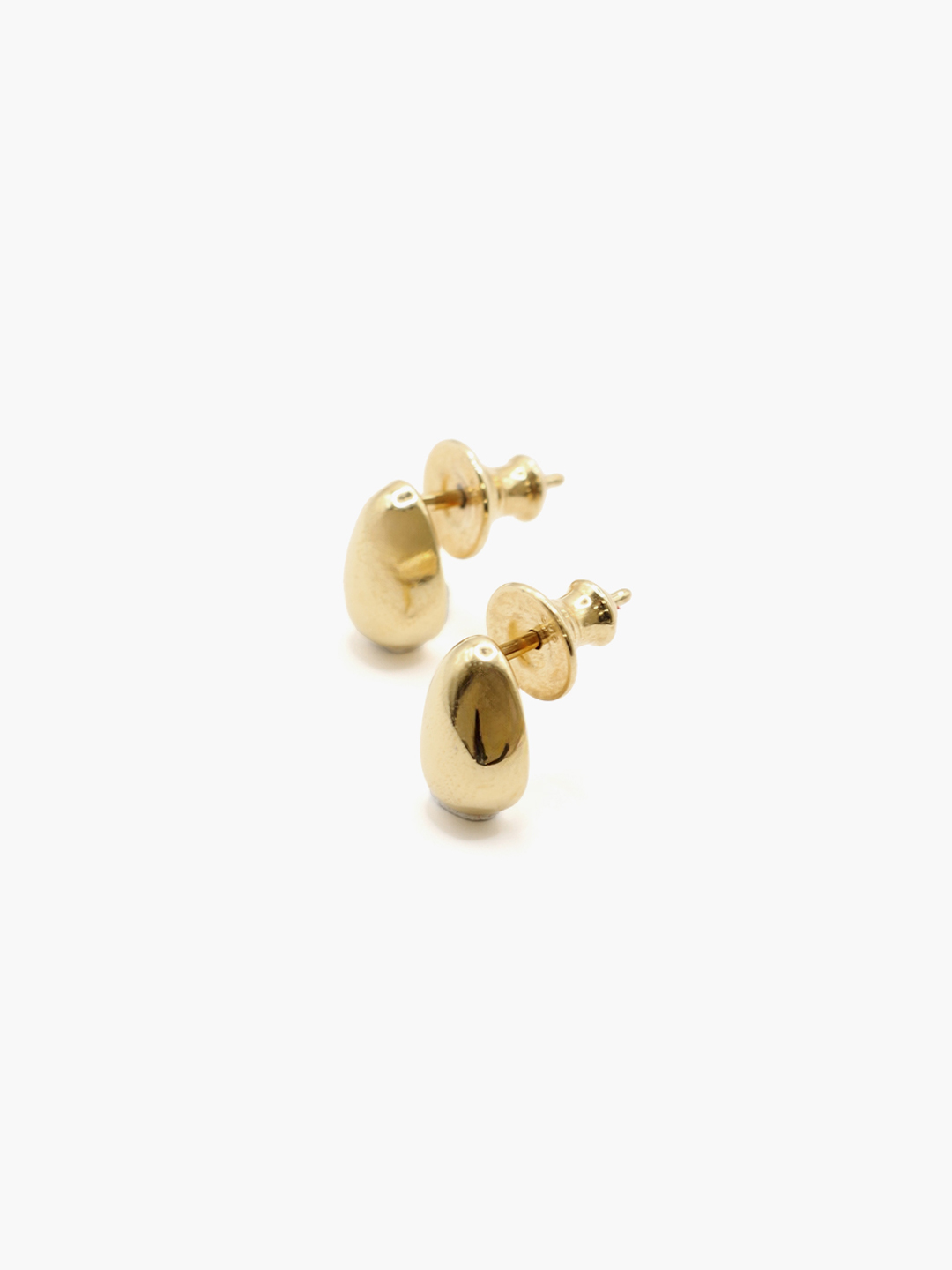 Tiny Egg Studs - Yellow Gold