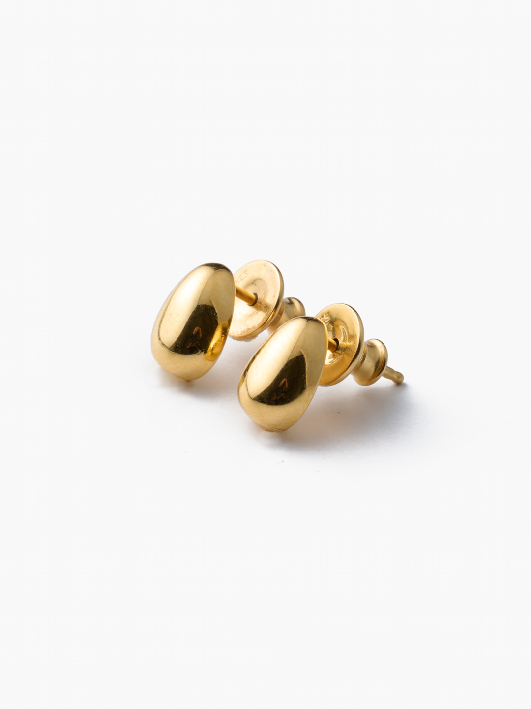 Tiny Egg Studs - Yellow Gold