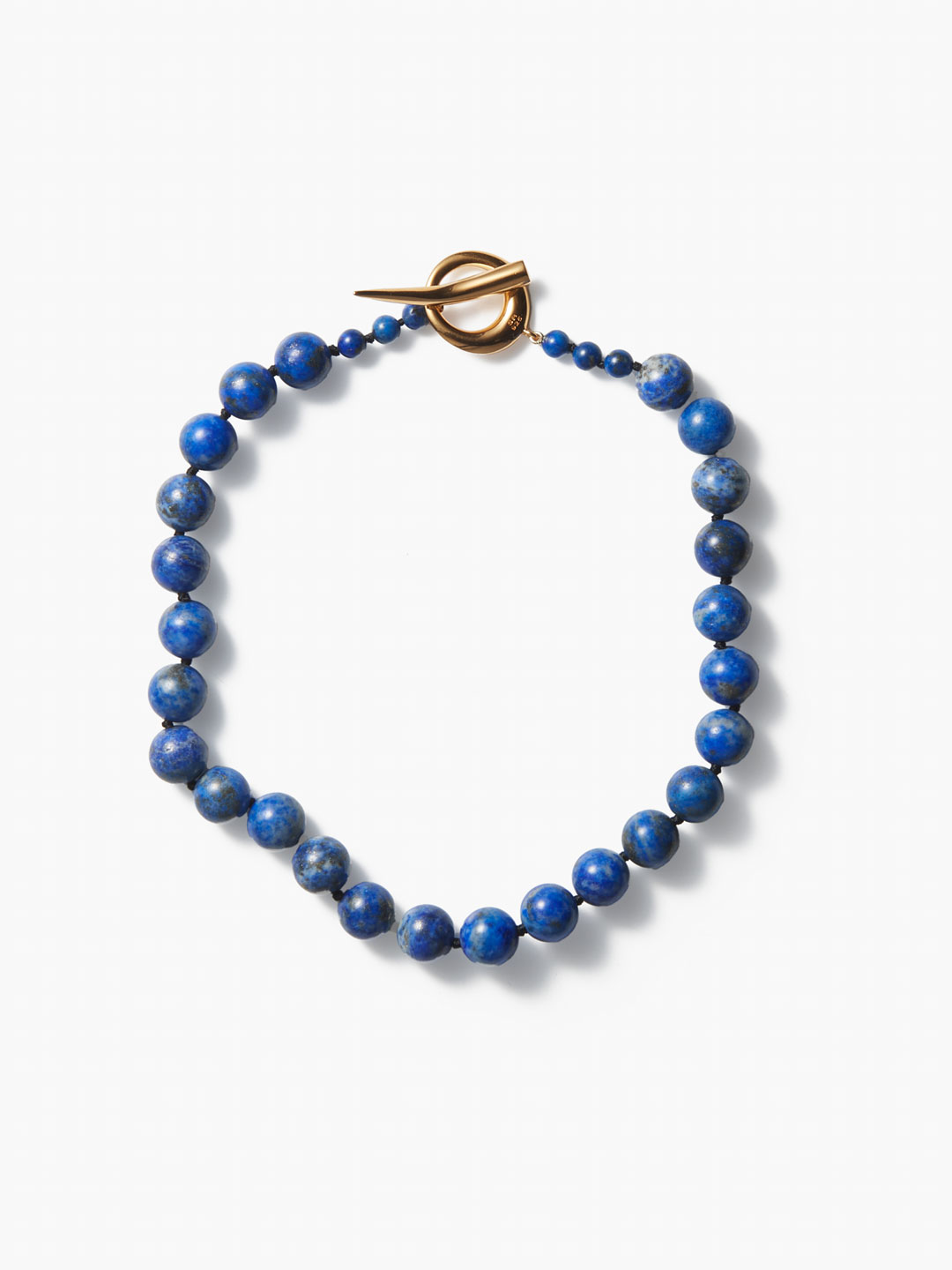 Everyday Lapis Boule Collar - Yellow Gold