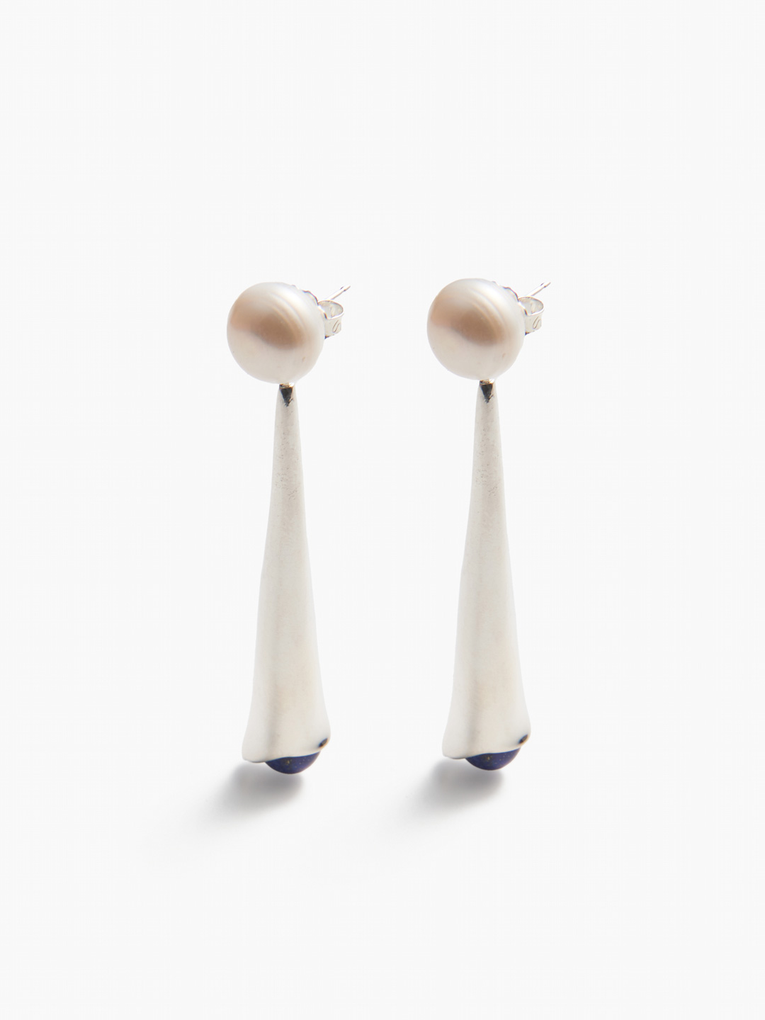 Lapis Lou Lou Pierced Earring - Silver