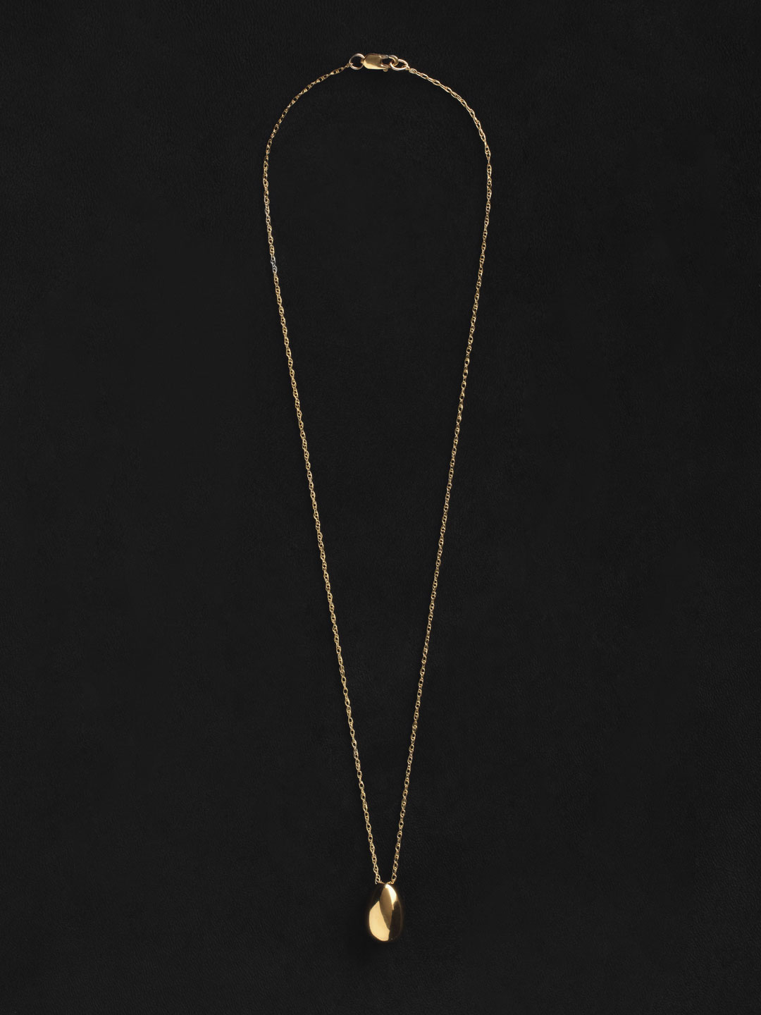 Tiny Egg Pendant - Yellow Gold