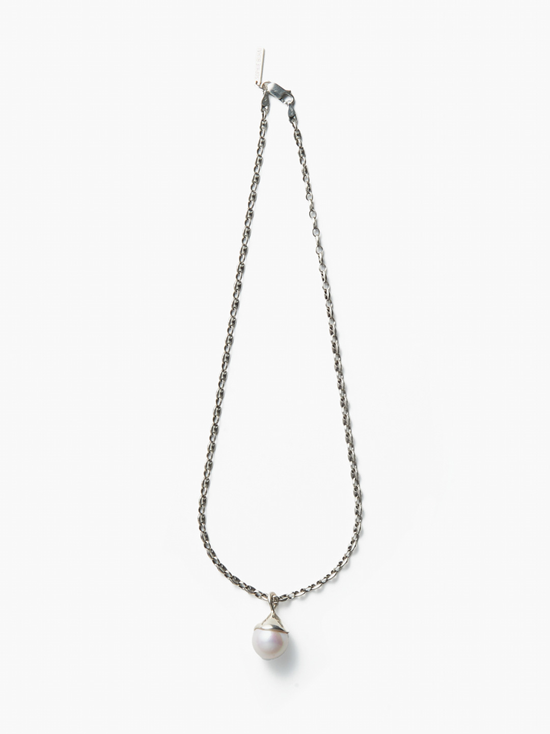 Pearl Tear Necklace 40cm - Silver