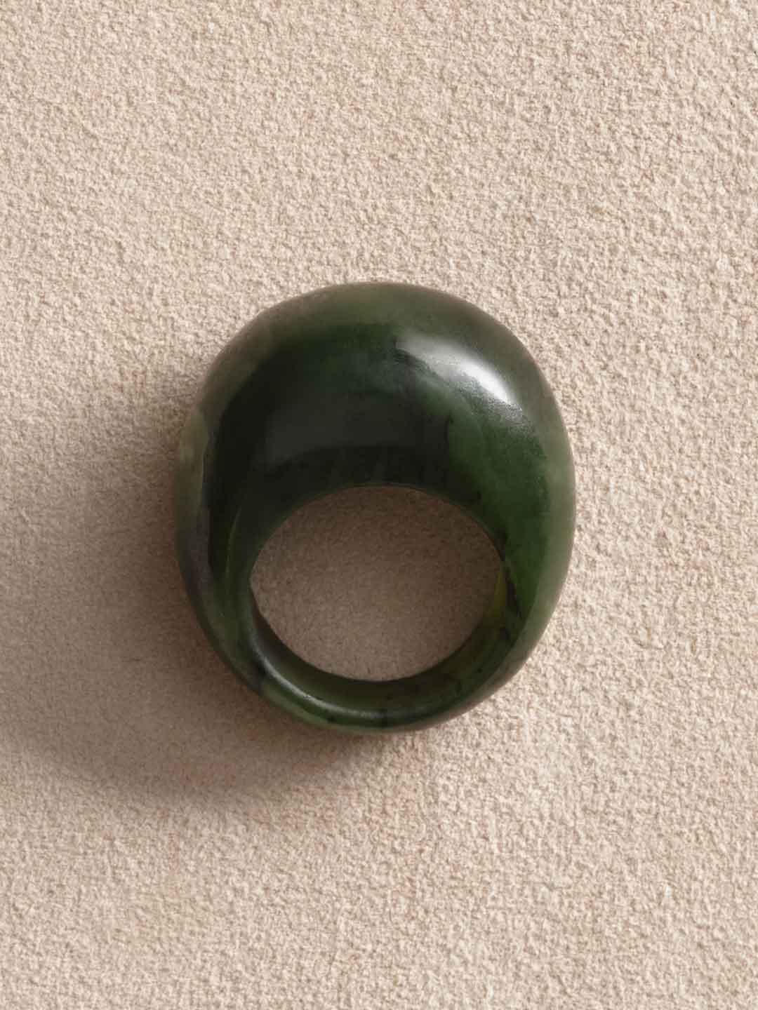 Jade Medium Donut Ring - Green
