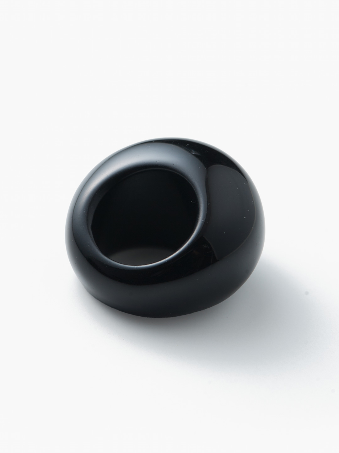 Onyx Donut Ring - Black