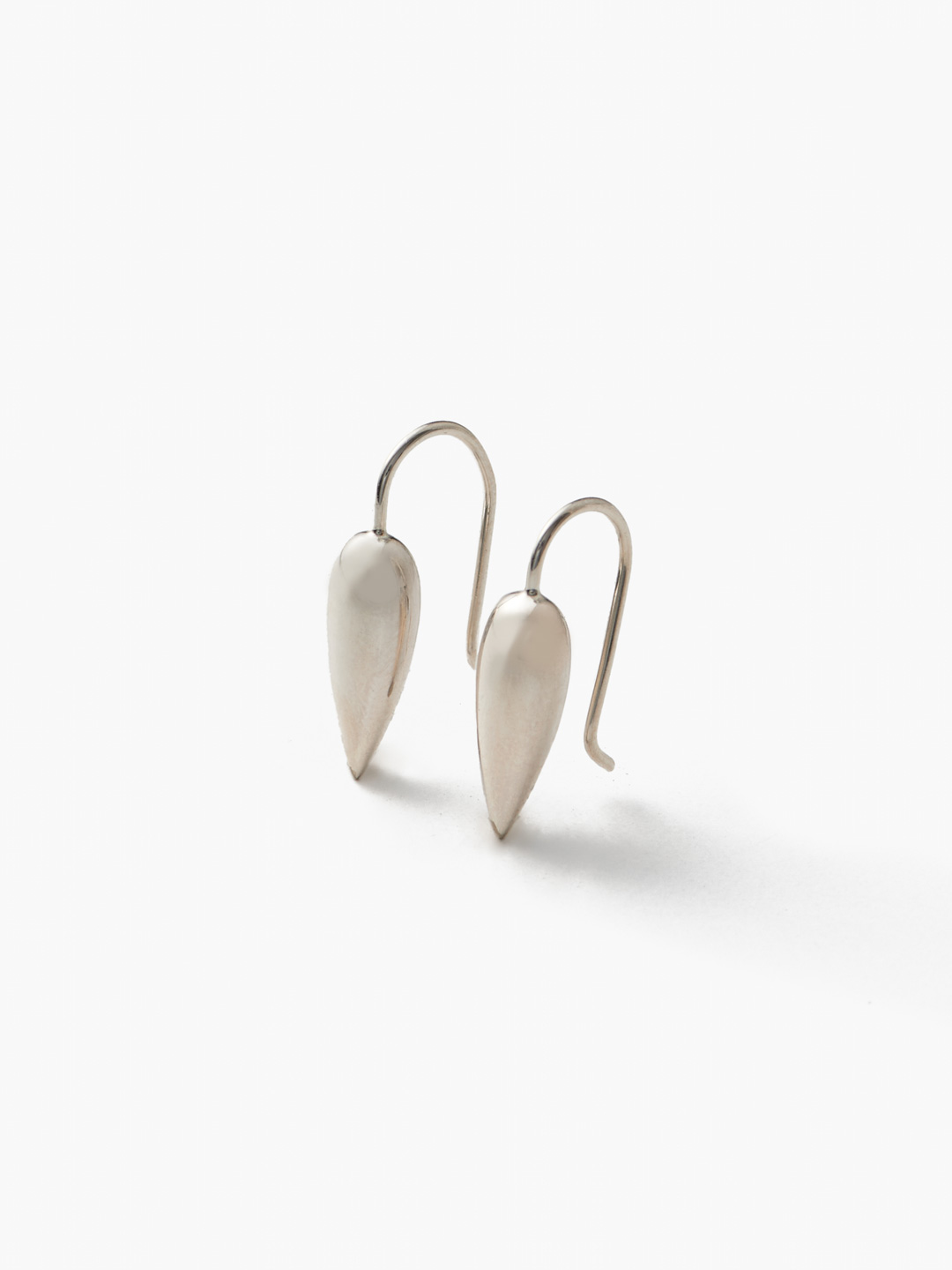 Tiny Spear Pierced Earrings - Silver
