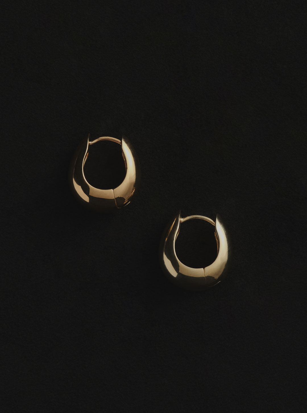 Gold Hinged Hoops Pierced Earrings - Yellow Gold