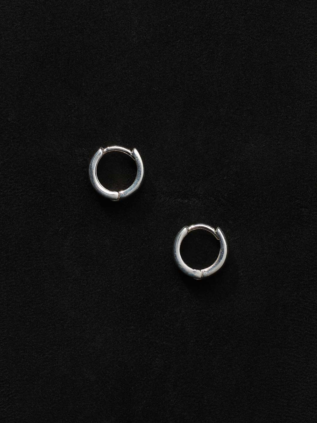 Medium Edo Hoops Pierced Earrings - Silver