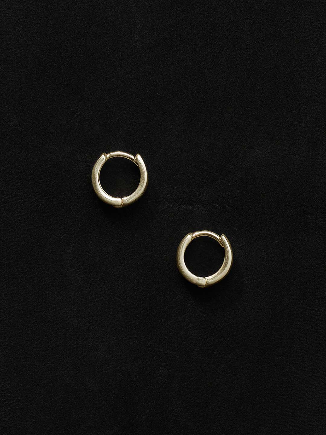 Gold Medium Edo Hoops Pierced Earrings - Yelow Gold